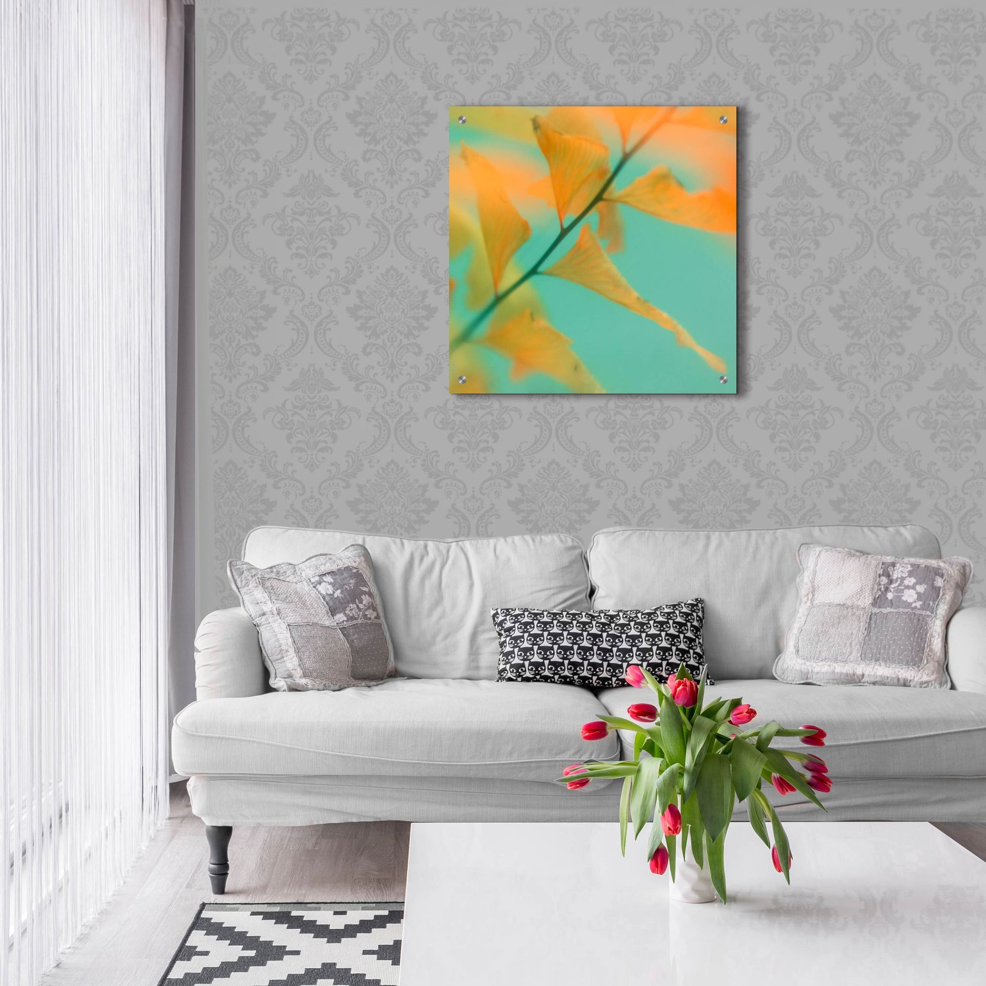 Epic Art ' Fern Dance 2' by Judy Stalus, Acrylic Glass Wall Art,24x24