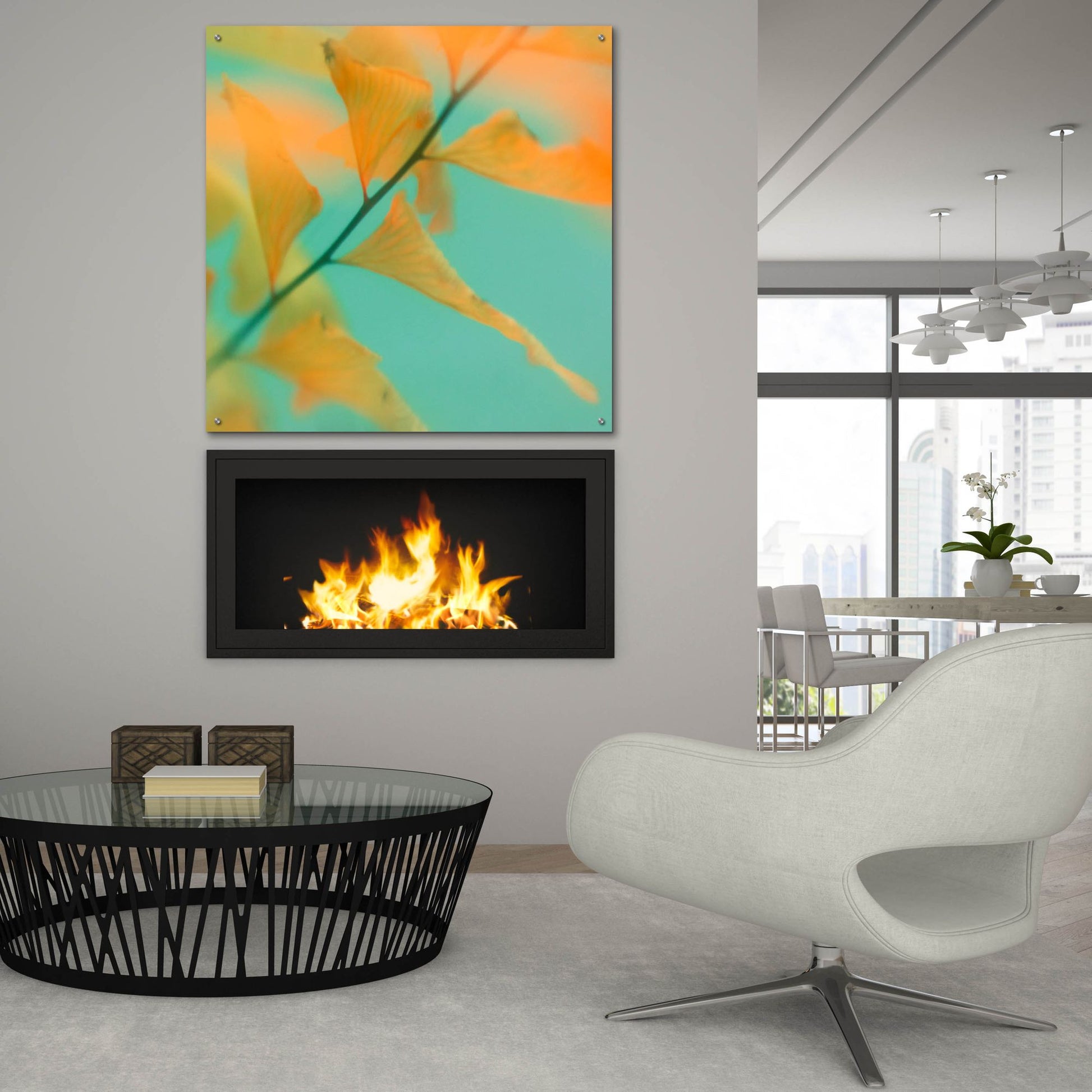 Epic Art ' Fern Dance 2' by Judy Stalus, Acrylic Glass Wall Art,36x36
