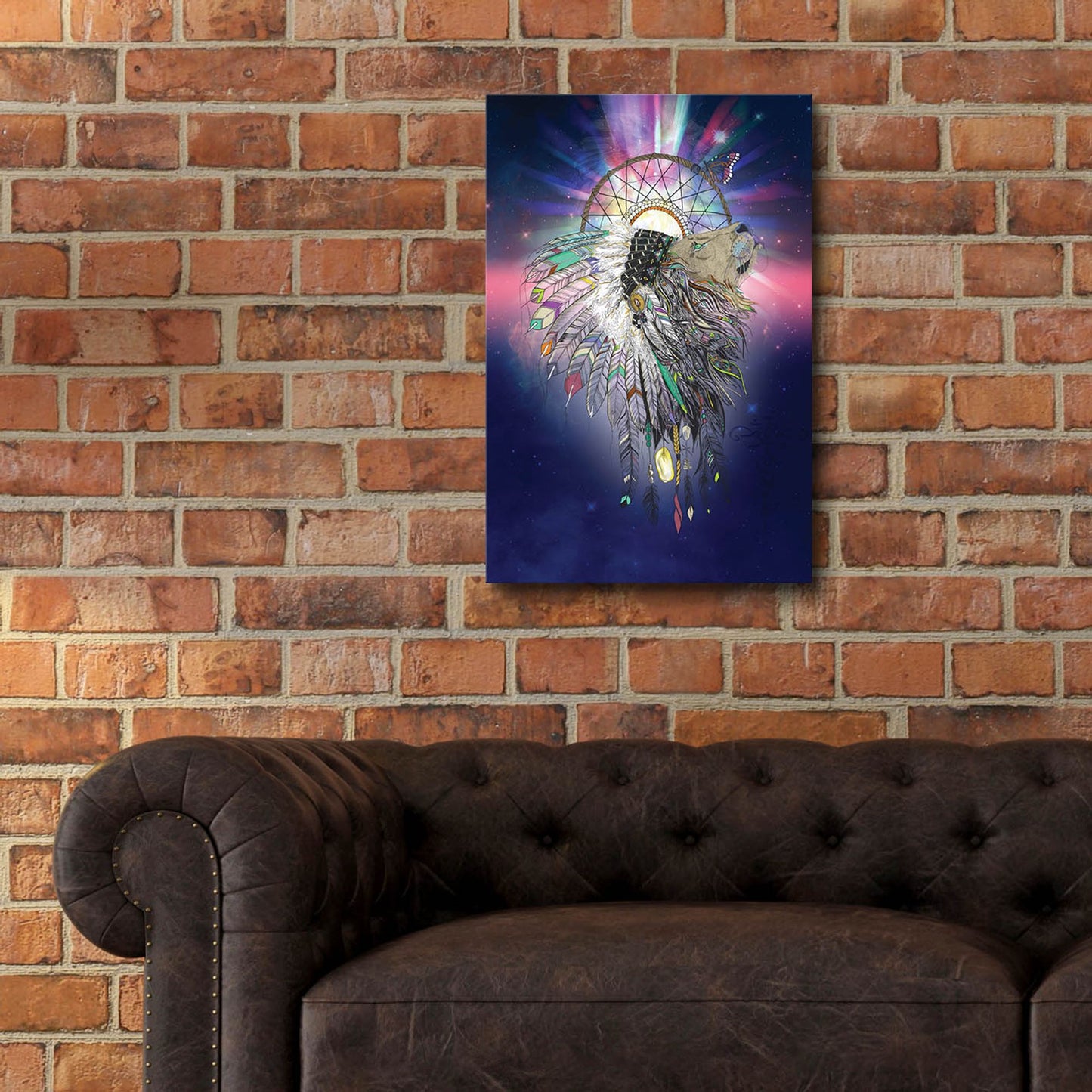 Epic Art ' Cosmic Lion Butterfly' by Karin Roberts, Acrylic Glass Wall Art,16x24