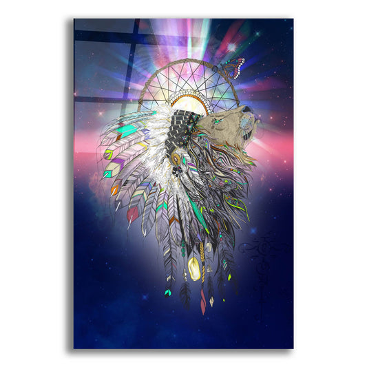 Epic Art ' Cosmic Lion Butterfly' by Karin Roberts, Acrylic Glass Wall Art