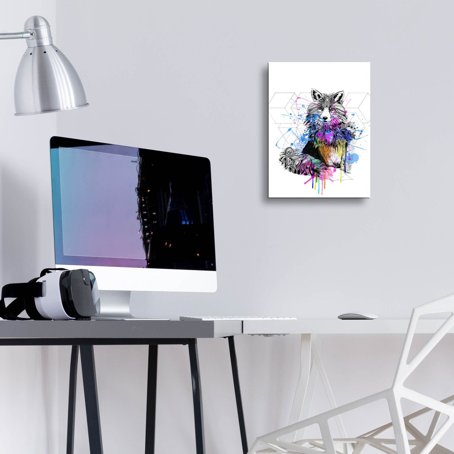 Epic Art ' Fox' by Karin Roberts, Acrylic Glass Wall Art,12x16