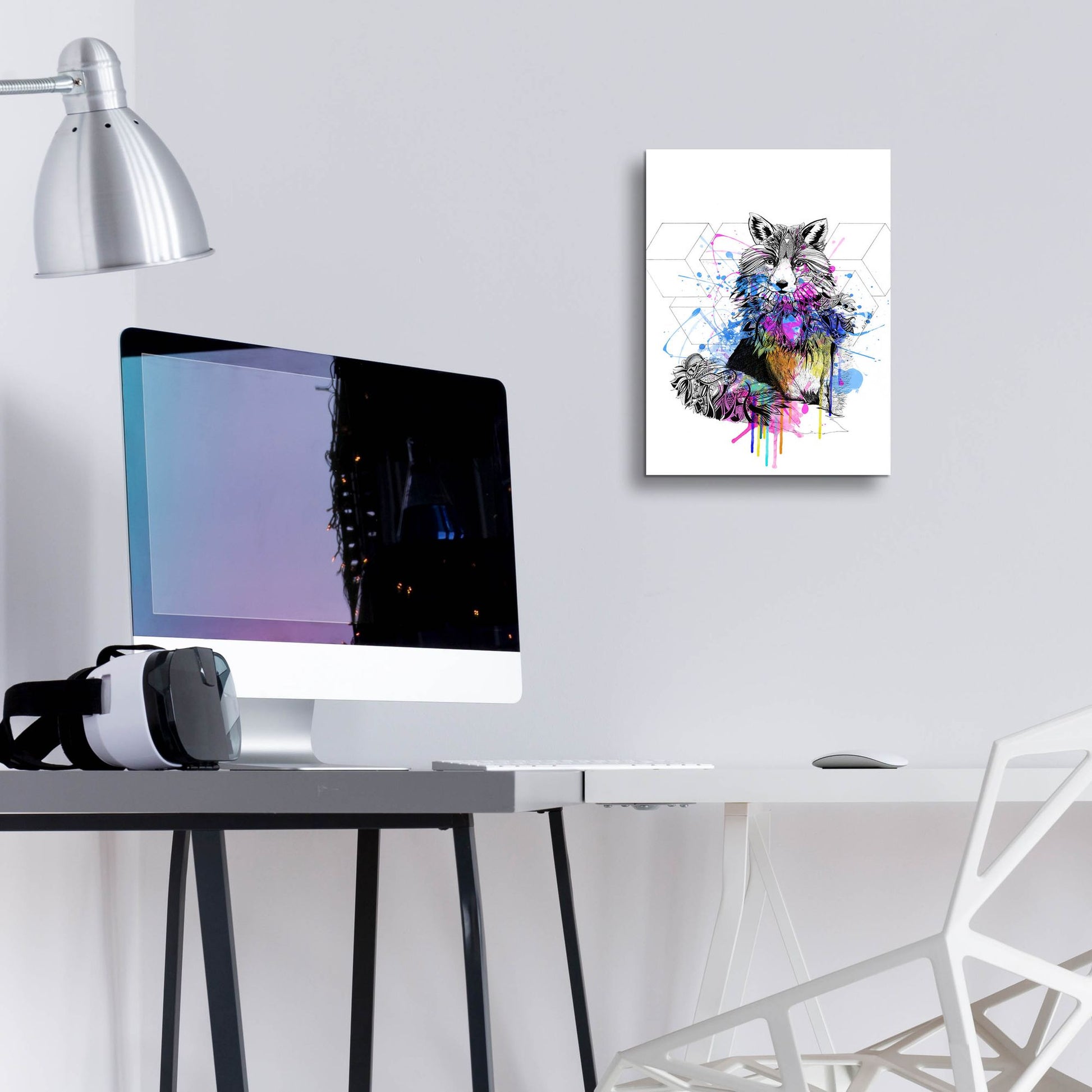 Epic Art ' Fox' by Karin Roberts, Acrylic Glass Wall Art,12x16