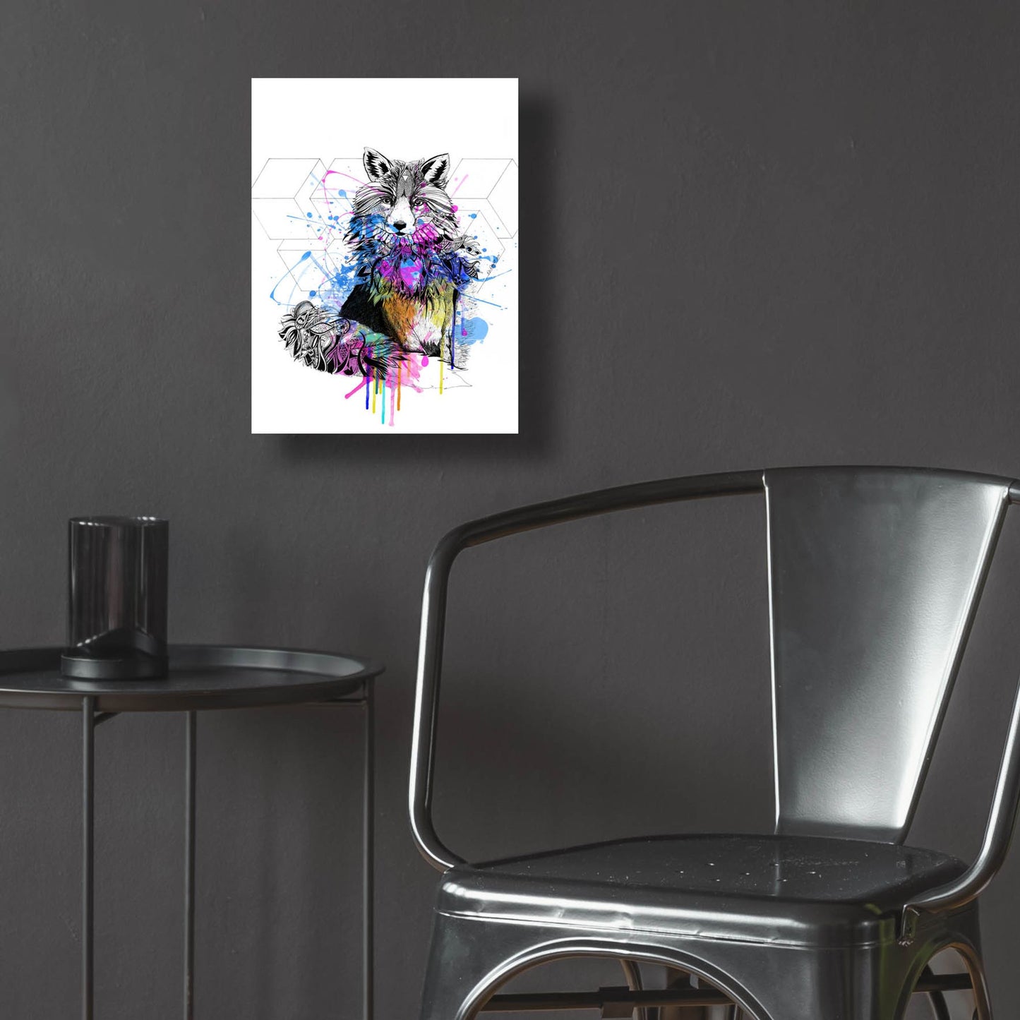 Epic Art ' Fox' by Karin Roberts, Acrylic Glass Wall Art,12x16