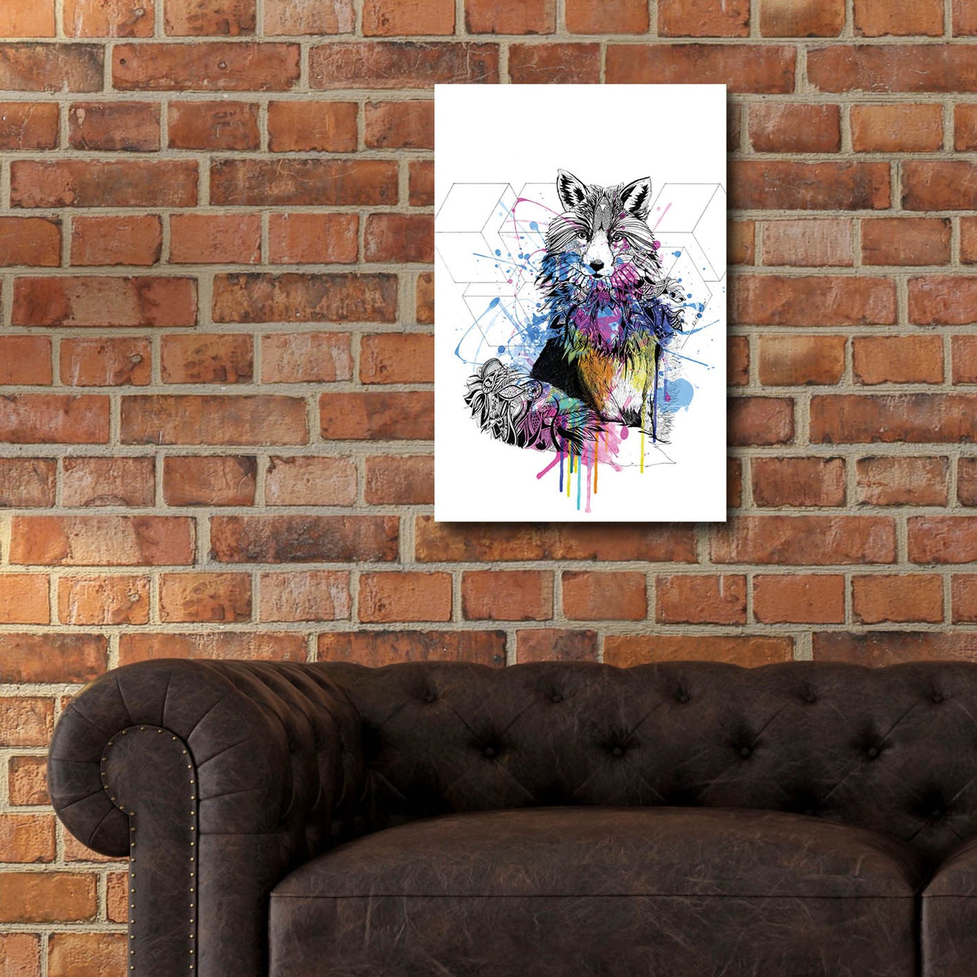 Epic Art ' Fox' by Karin Roberts, Acrylic Glass Wall Art,16x24