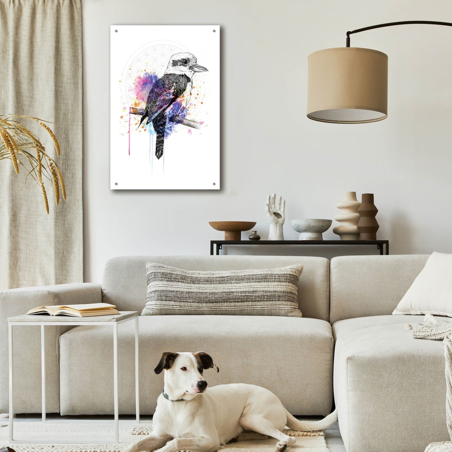 Epic Art ' Kookaburra' by Karin Roberts, Acrylic Glass Wall Art,24x36