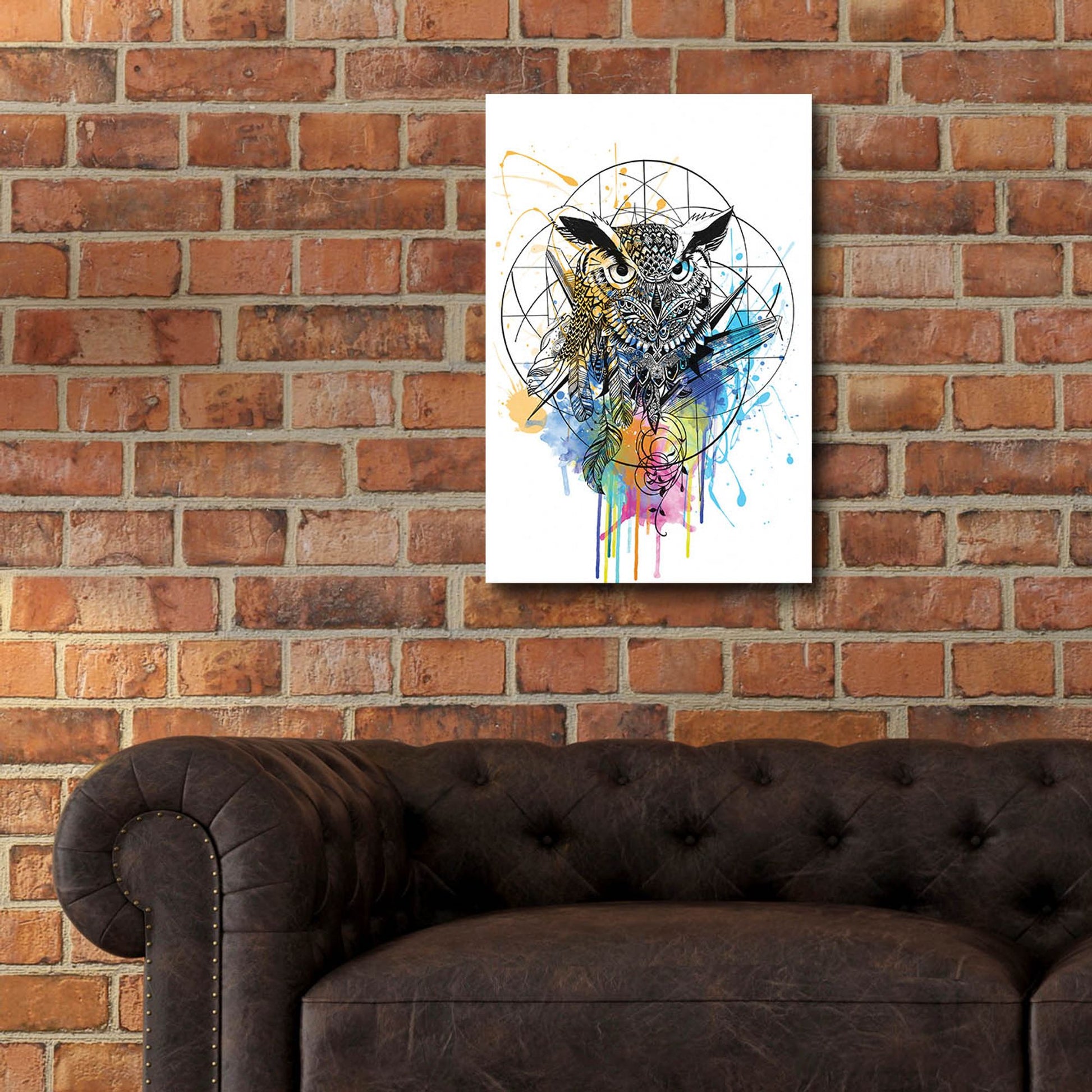 Epic Art ' Owl' by Karin Roberts, Acrylic Glass Wall Art,16x24