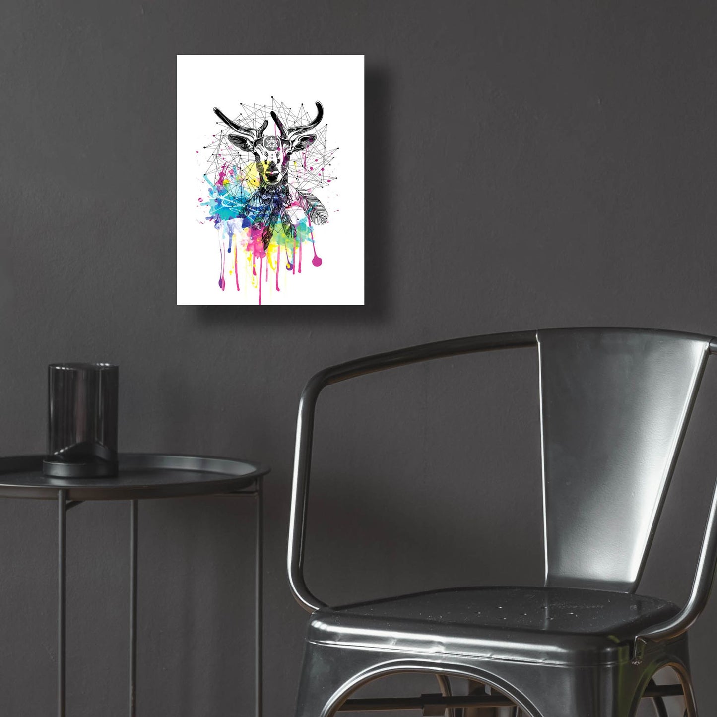 Epic Art ' Deer' by Karin Roberts, Acrylic Glass Wall Art,12x16
