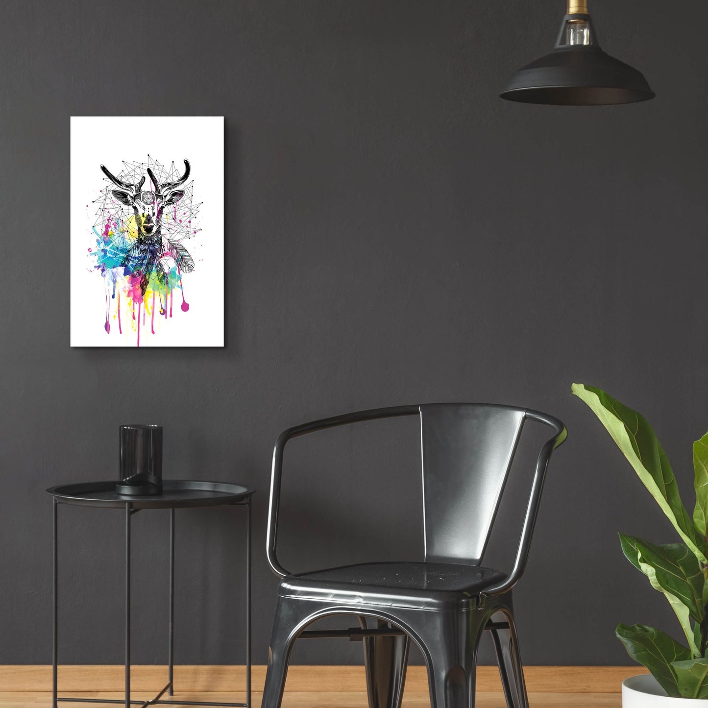 Epic Art ' Deer' by Karin Roberts, Acrylic Glass Wall Art,16x24