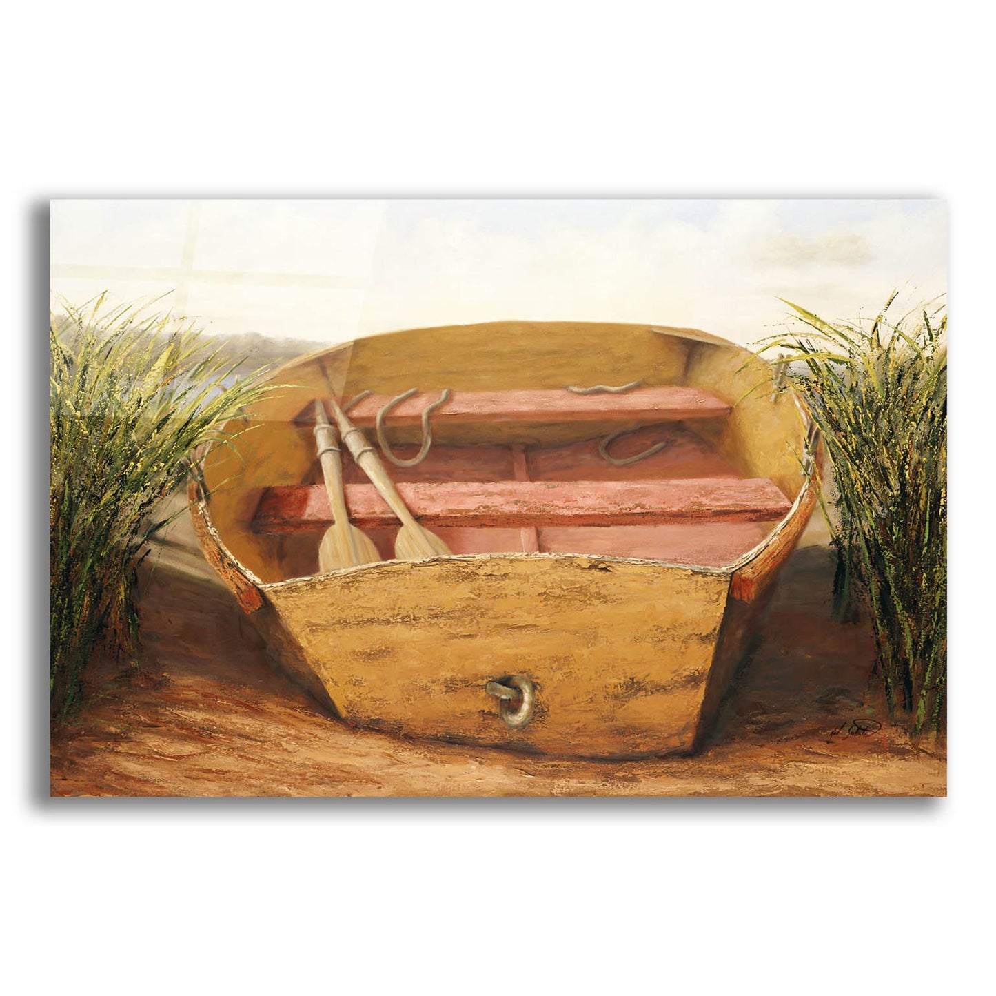 Epic Art ' Beached Dinghy' by Karl Soderlund, Acrylic Glass Wall Art,24x16