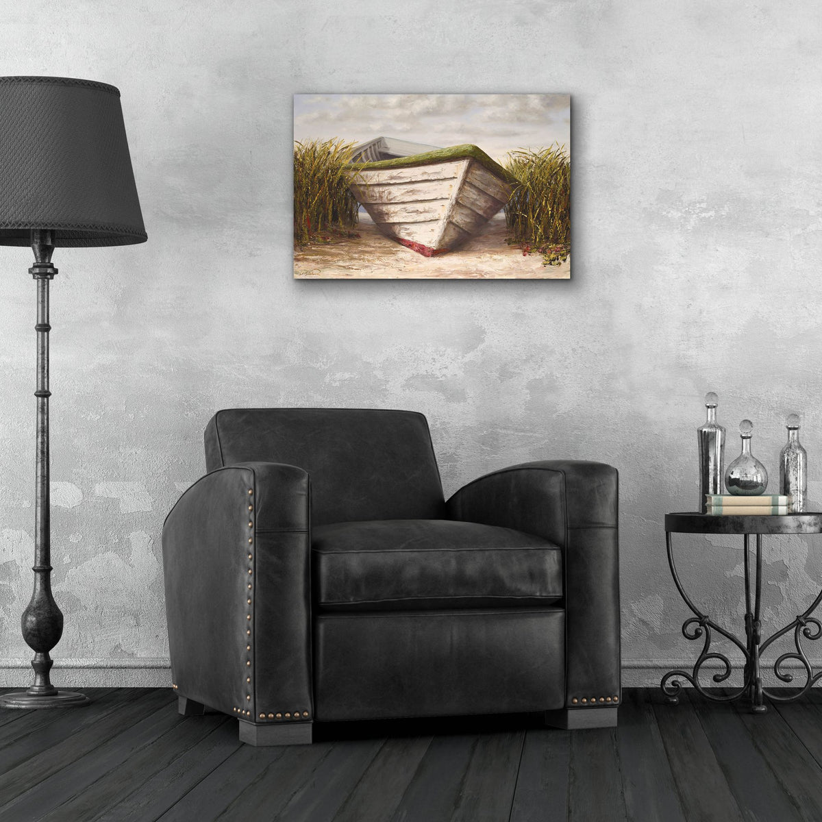 Epic Art ' Gloucester Skiff' by Karl Soderlund, Acrylic Glass Wall Art,24x16