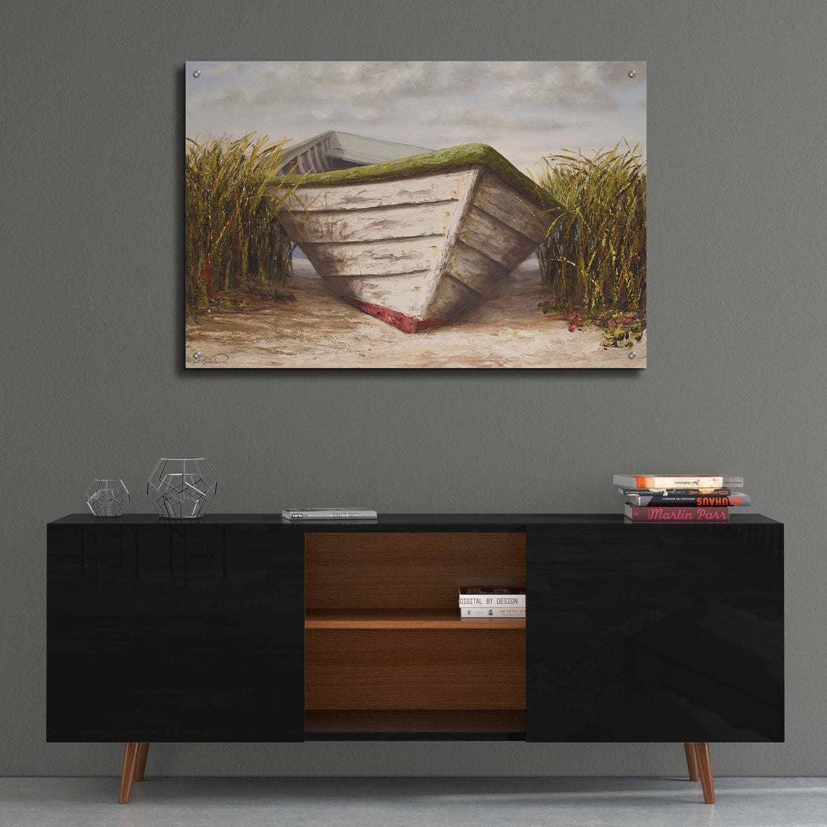 Epic Art ' Gloucester Skiff' by Karl Soderlund, Acrylic Glass Wall Art,36x24