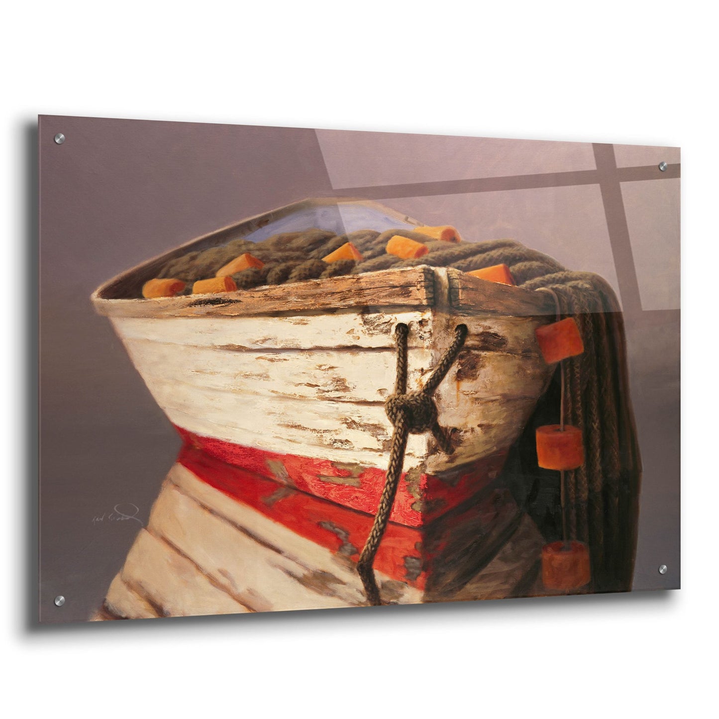 Epic Art ' Swampscott Dory' by Karl Soderlund, Acrylic Glass Wall Art,36x24