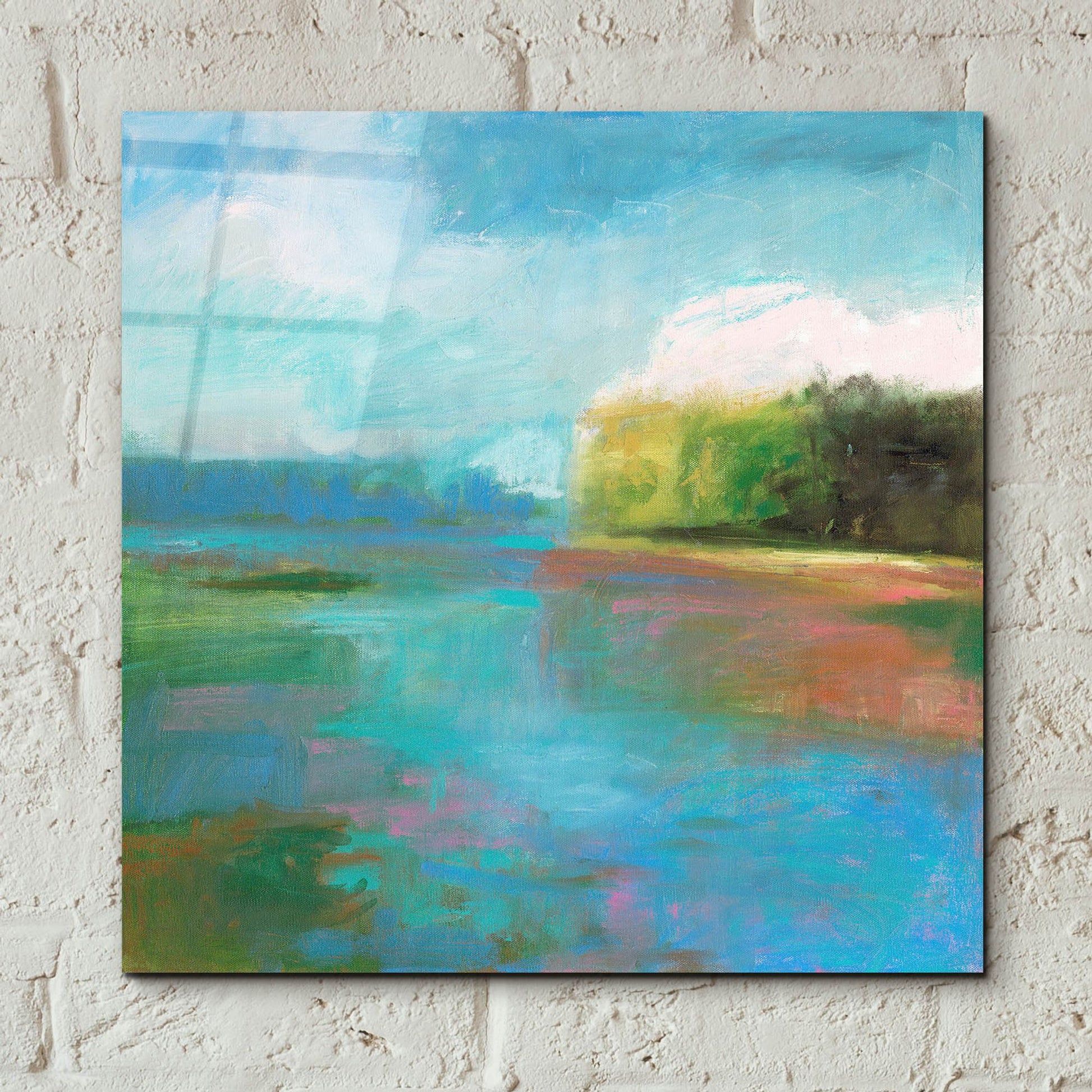 Epic Art ' Mill Pond' by Kathleen Robbins, Acrylic Glass Wall Art,12x12