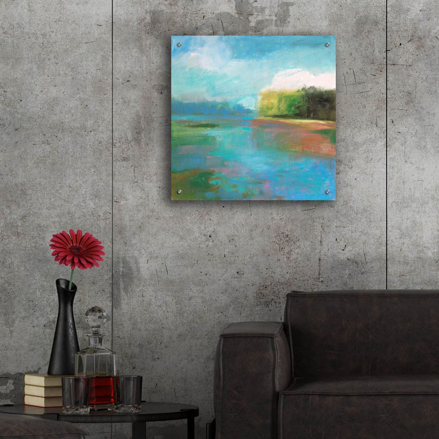 Epic Art ' Mill Pond' by Kathleen Robbins, Acrylic Glass Wall Art,24x24