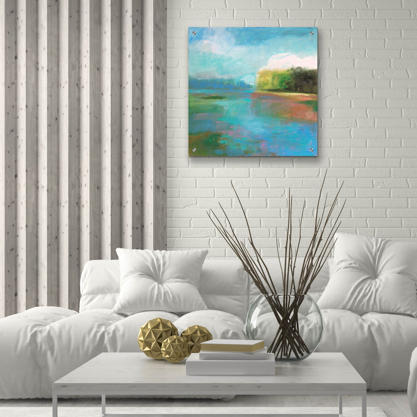 Epic Art ' Mill Pond' by Kathleen Robbins, Acrylic Glass Wall Art,24x24