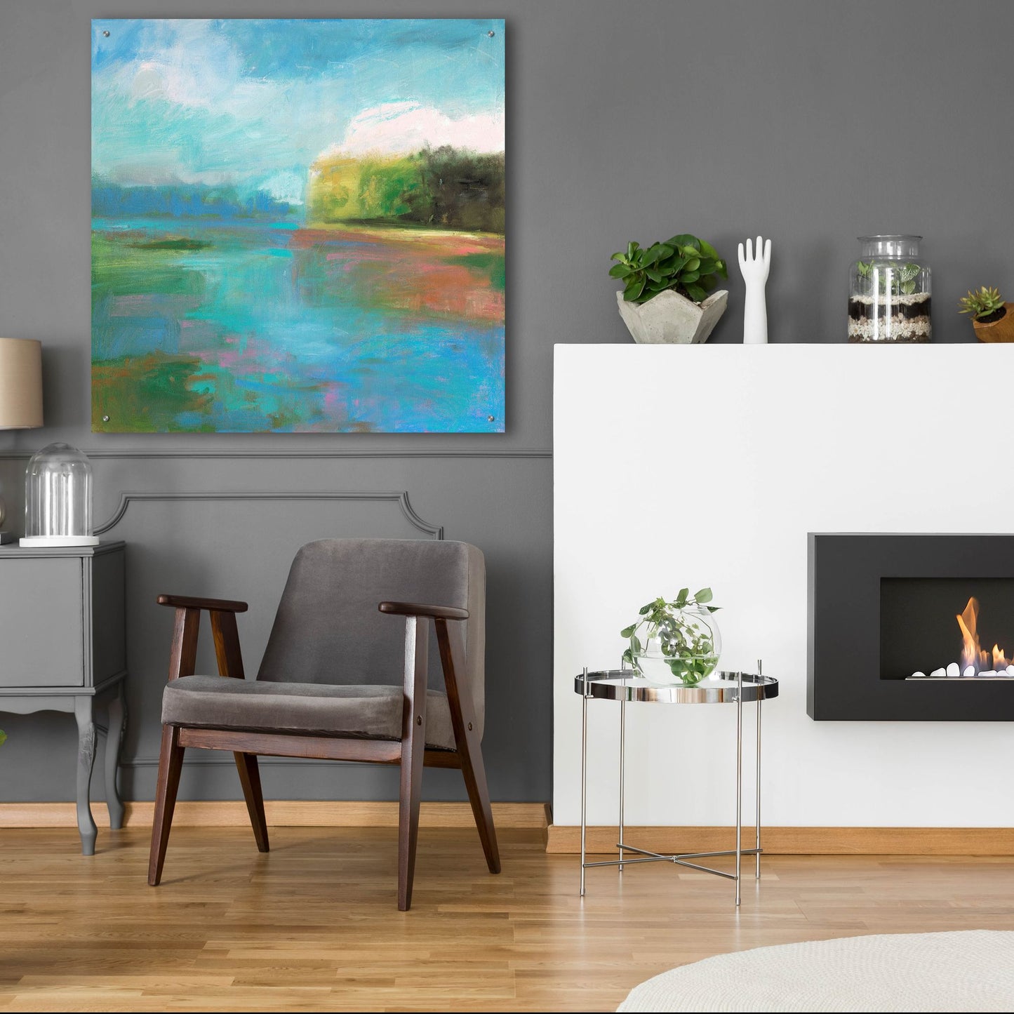 Epic Art ' Mill Pond' by Kathleen Robbins, Acrylic Glass Wall Art,36x36