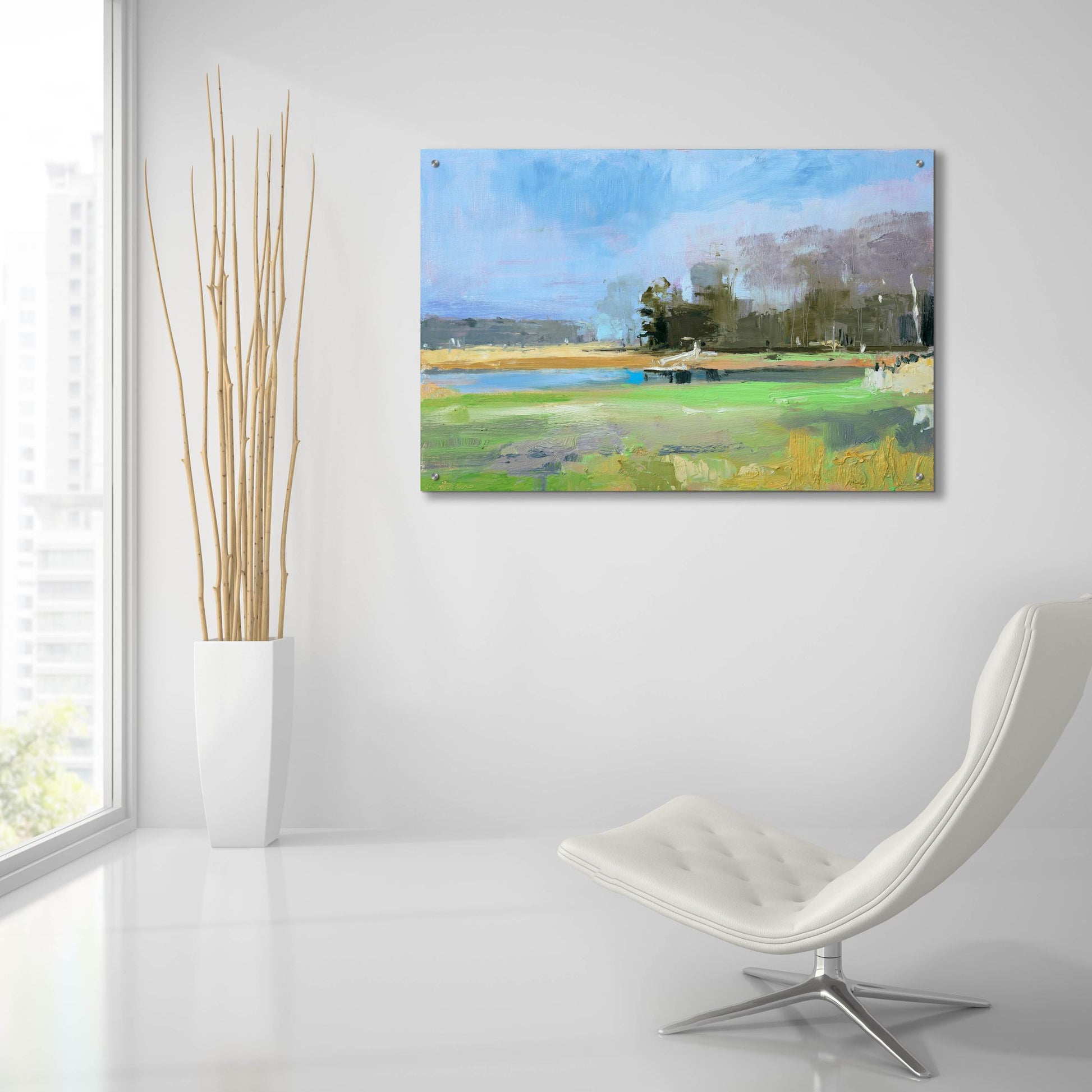 Epic Art ' Odiorne Point Tree Line II' by Kathleen Robbins, Acrylic Glass Wall Art,36x24