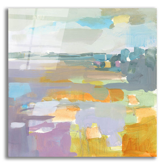 Epic Art ' Lilac Field' by Kathleen Robbins, Acrylic Glass Wall Art