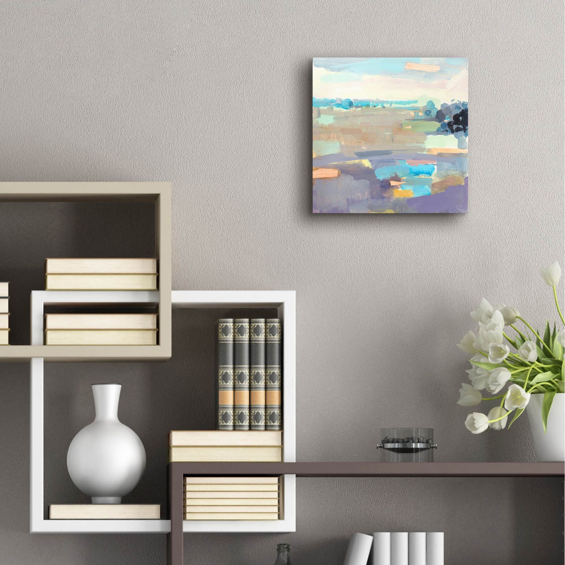 Epic Art ' Sherbet Sky' by Kathleen Robbins, Acrylic Glass Wall Art,12x12