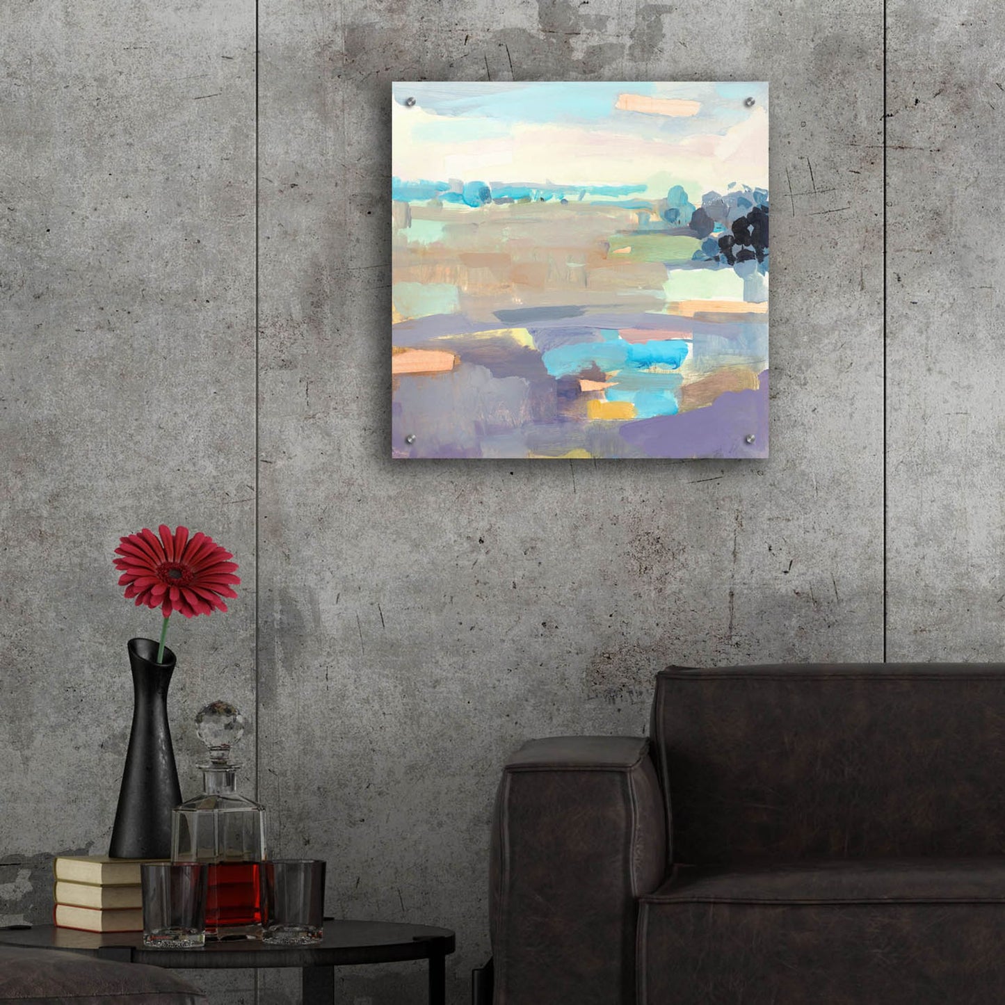 Epic Art ' Sherbet Sky' by Kathleen Robbins, Acrylic Glass Wall Art,24x24