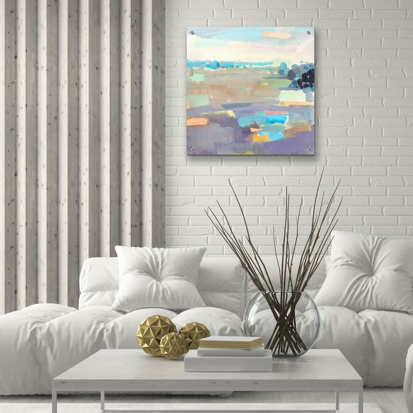 Epic Art ' Sherbet Sky' by Kathleen Robbins, Acrylic Glass Wall Art,24x24