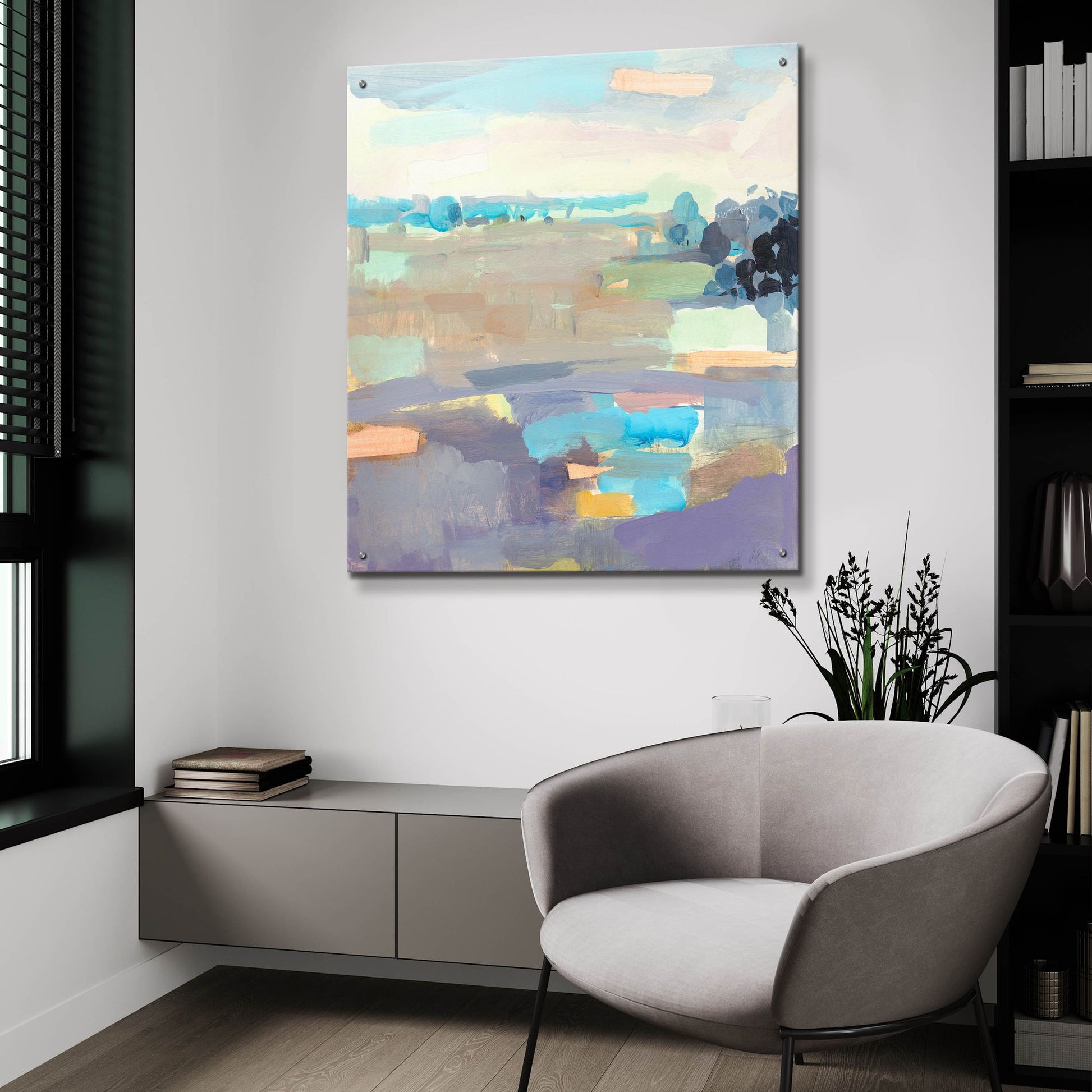 Epic Art ' Sherbet Sky' by Kathleen Robbins, Acrylic Glass Wall Art,36x36