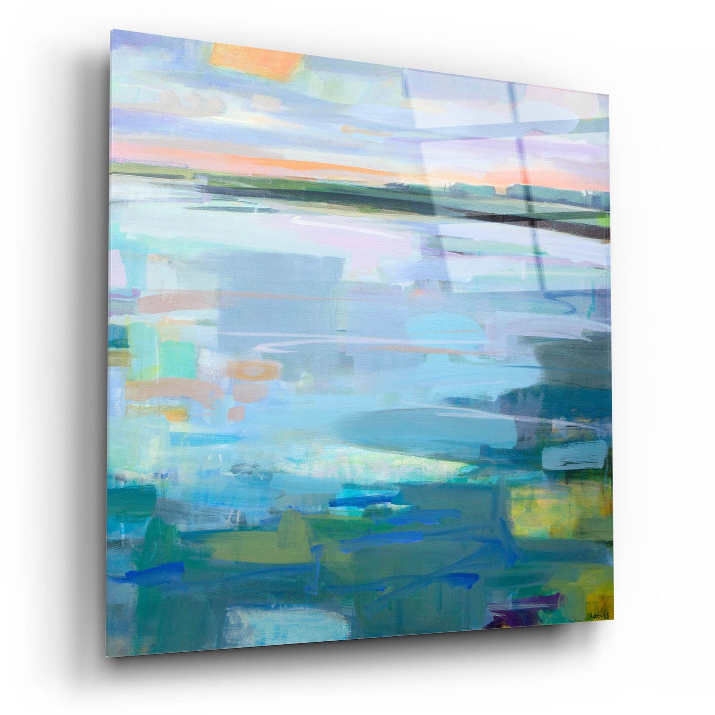 Epic Art ' By The Footbridge Ogunquit' by Kathleen Robbins, Acrylic Glass Wall Art,12x12