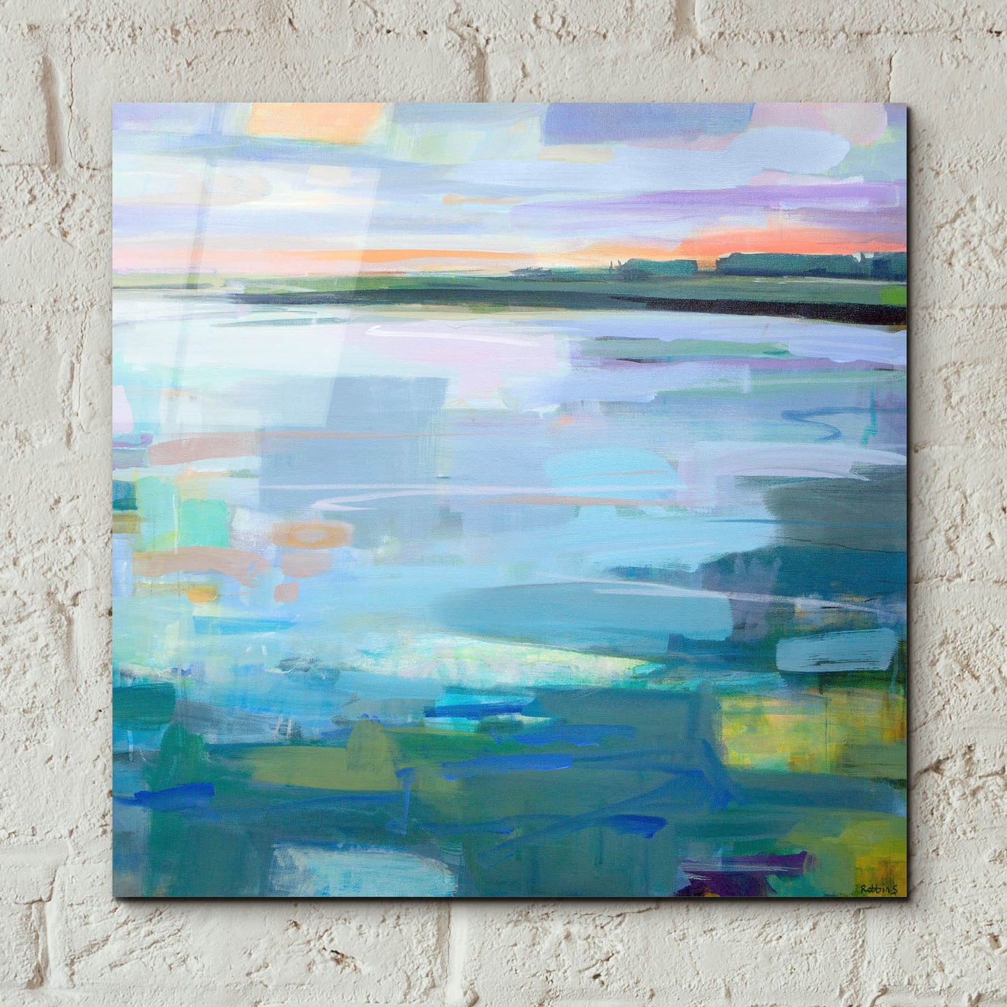 Epic Art ' By The Footbridge Ogunquit' by Kathleen Robbins, Acrylic Glass Wall Art,12x12