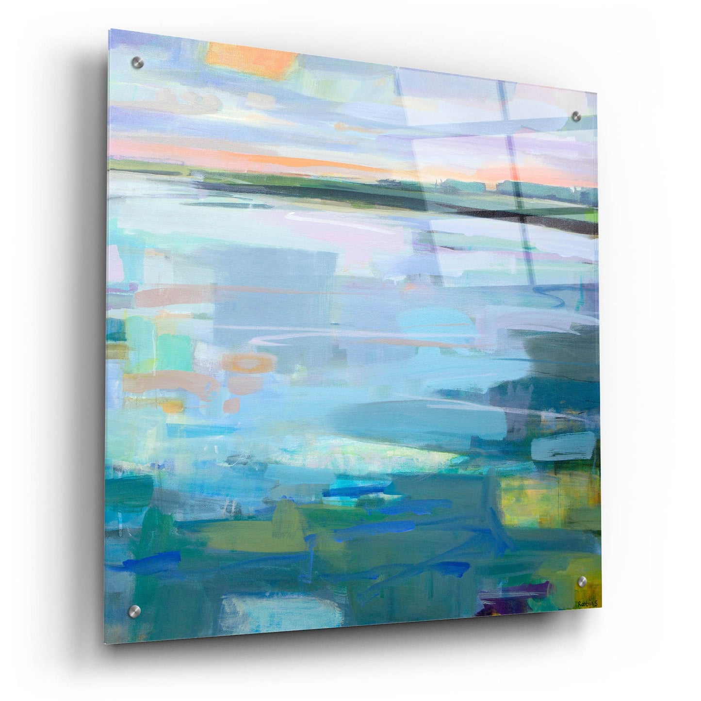 Epic Art ' By The Footbridge Ogunquit' by Kathleen Robbins, Acrylic Glass Wall Art,24x24