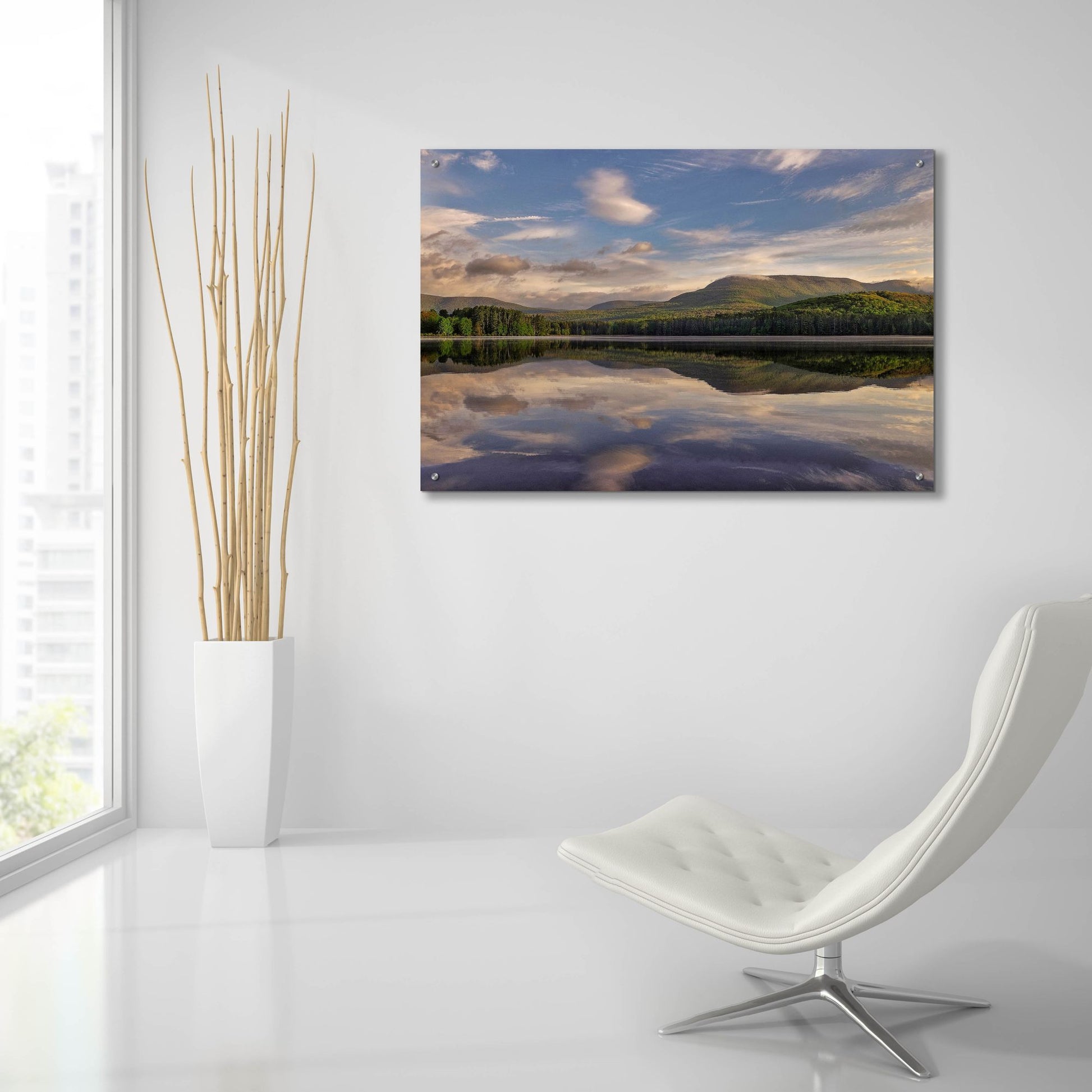 Epic Art ' Morning Cooper Lake' by Kelly Sinclair, Acrylic Glass Wall Art,36x24