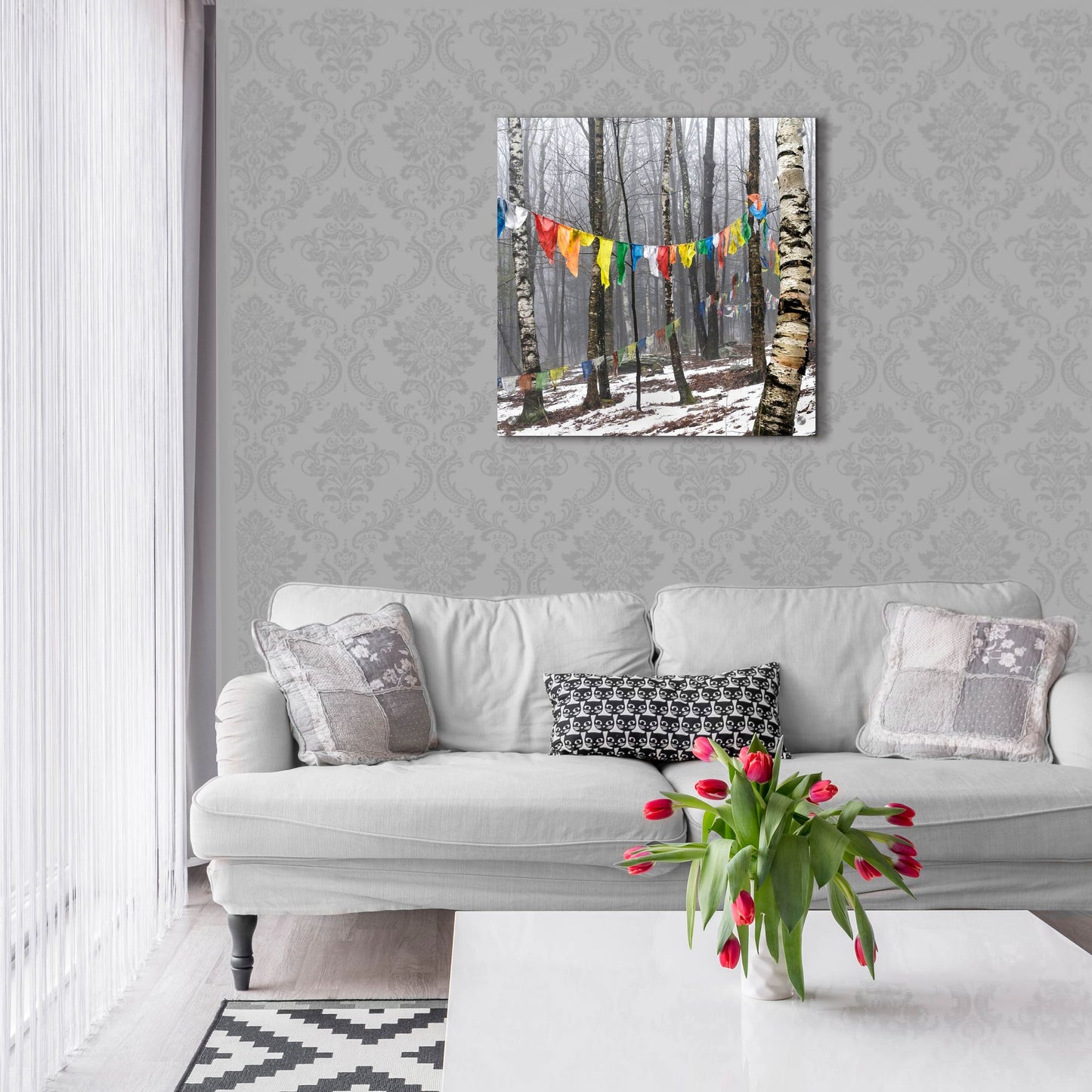 Epic Art ' Prayer Flags, Woodstock, NY' by Kelly Sinclair, Acrylic Glass Wall Art,24x24