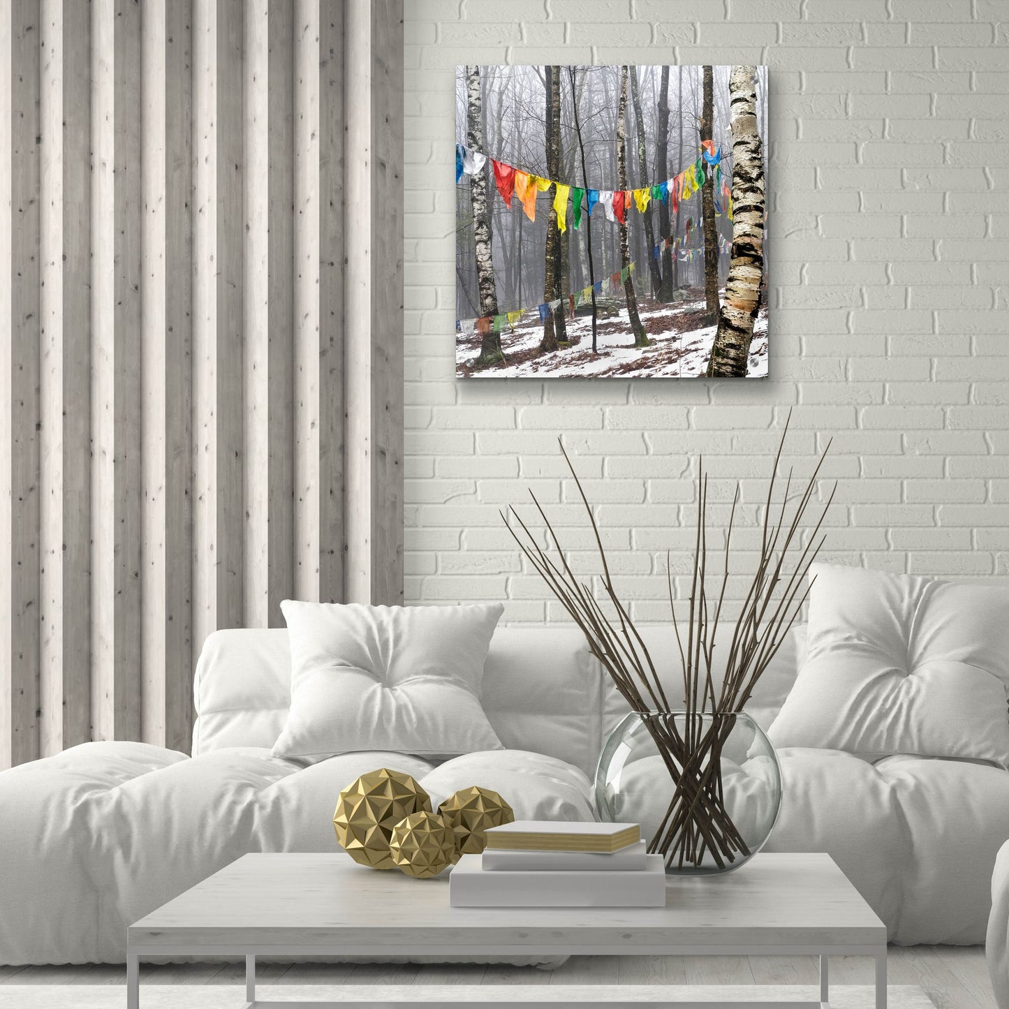 Epic Art ' Prayer Flags, Woodstock, NY' by Kelly Sinclair, Acrylic Glass Wall Art,24x24