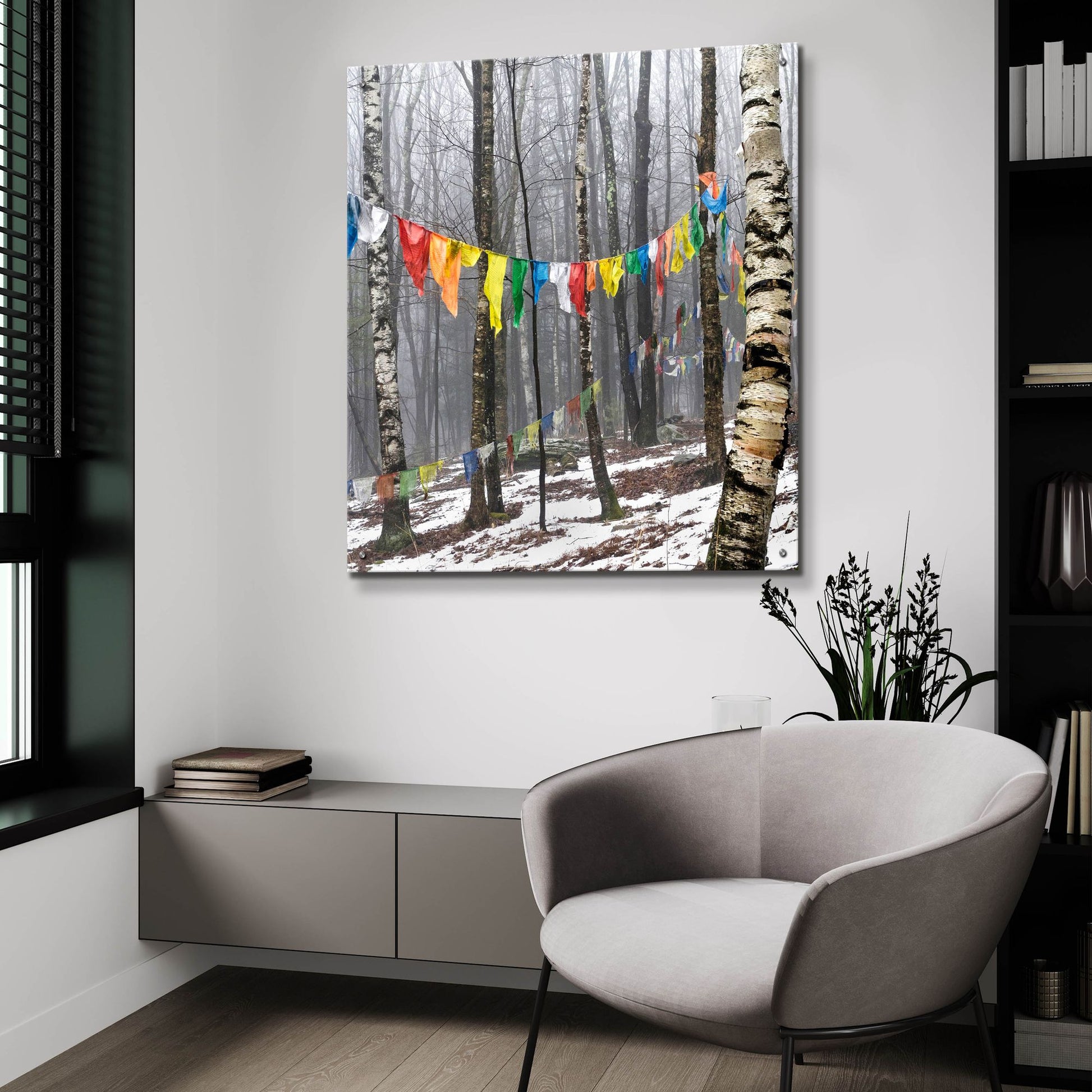 Epic Art ' Prayer Flags, Woodstock, NY' by Kelly Sinclair, Acrylic Glass Wall Art,36x36