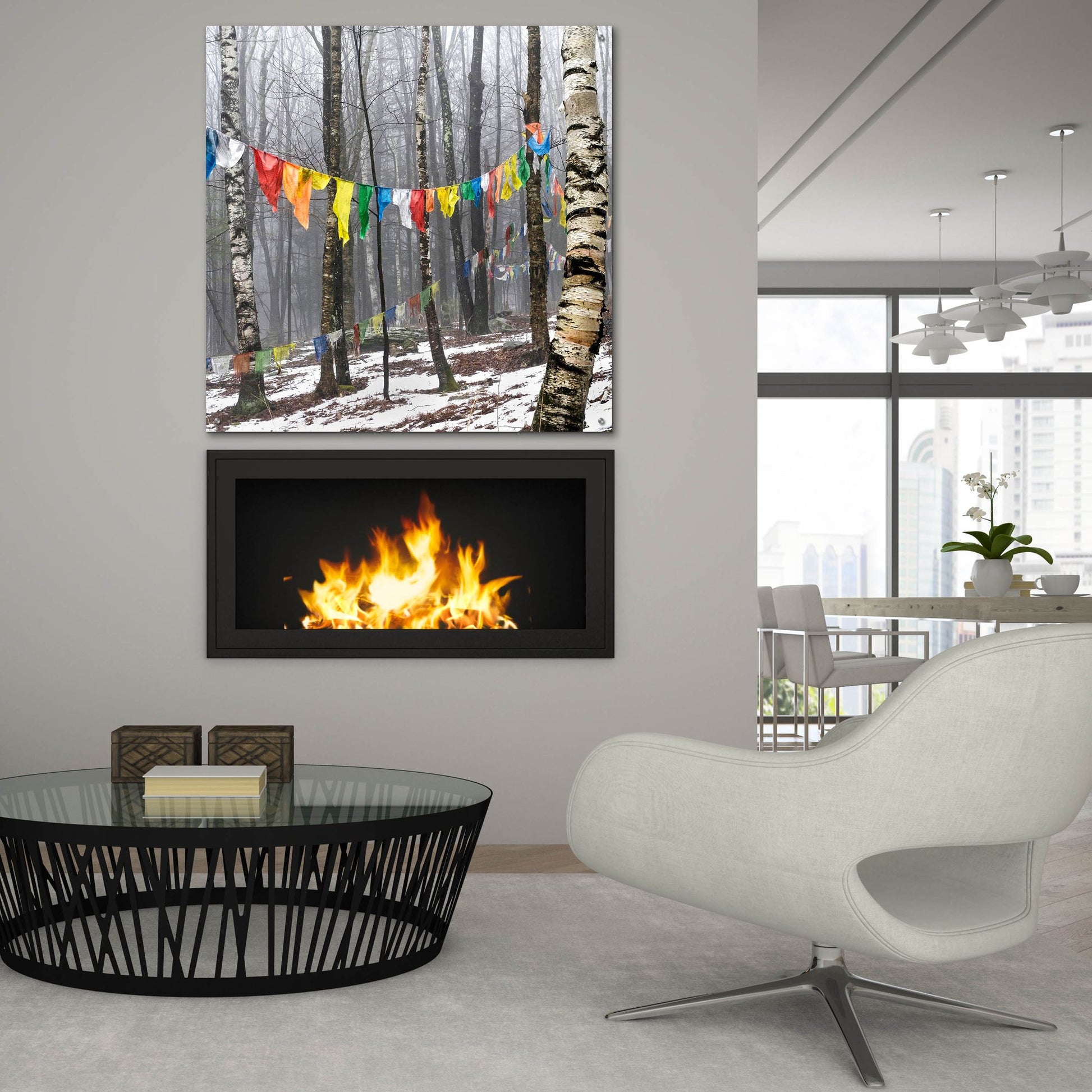 Epic Art ' Prayer Flags, Woodstock, NY' by Kelly Sinclair, Acrylic Glass Wall Art,36x36