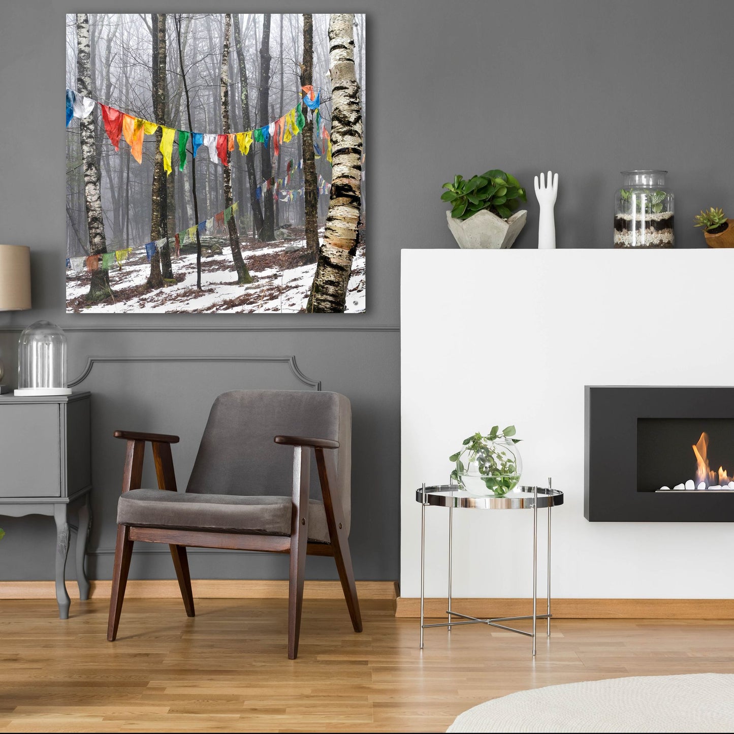 Epic Art ' Prayer Flags, Woodstock, NY' by Kelly Sinclair, Acrylic Glass Wall Art,36x36