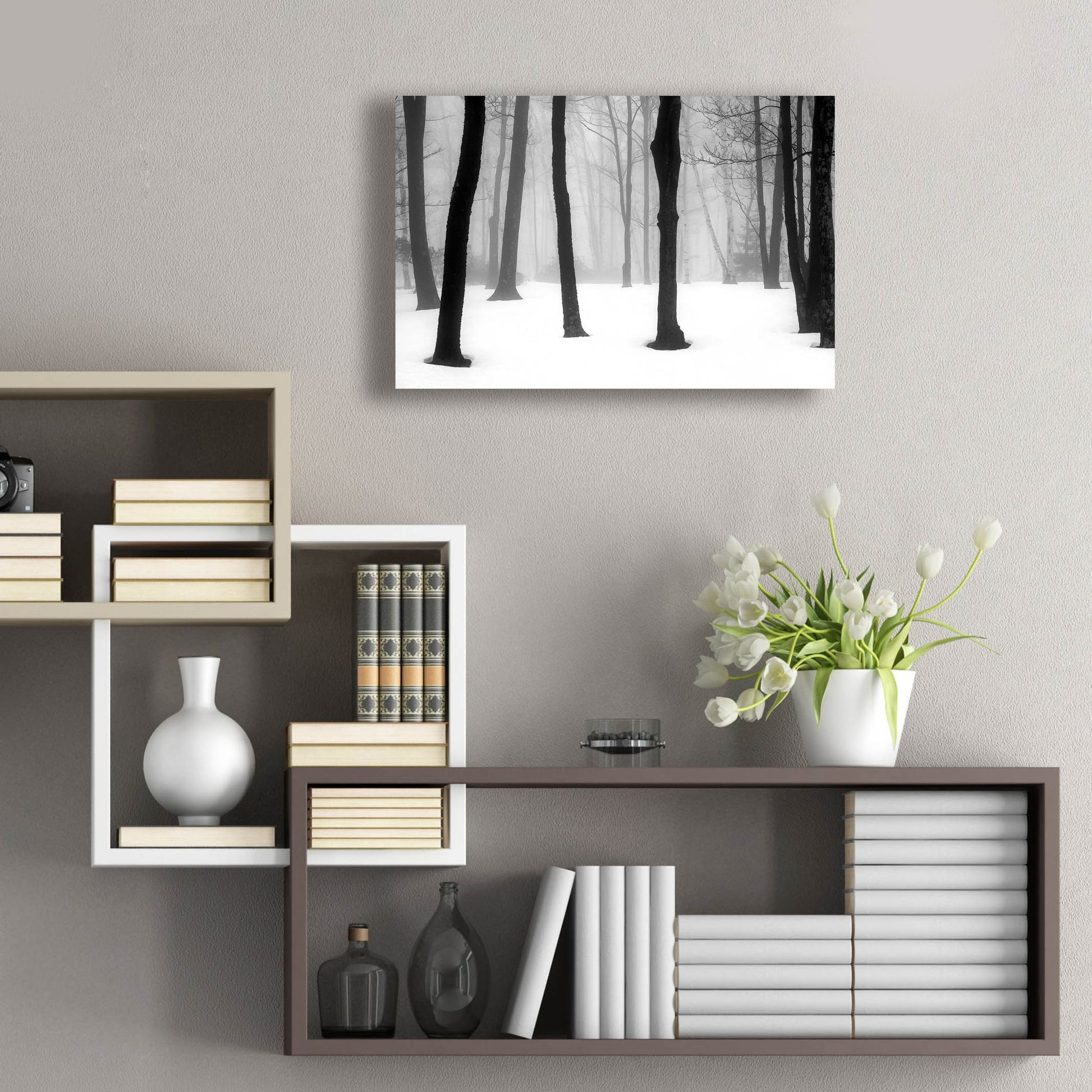 Epic Art ' Winter Fog' by Kelly Sinclair, Acrylic Glass Wall Art,24x16