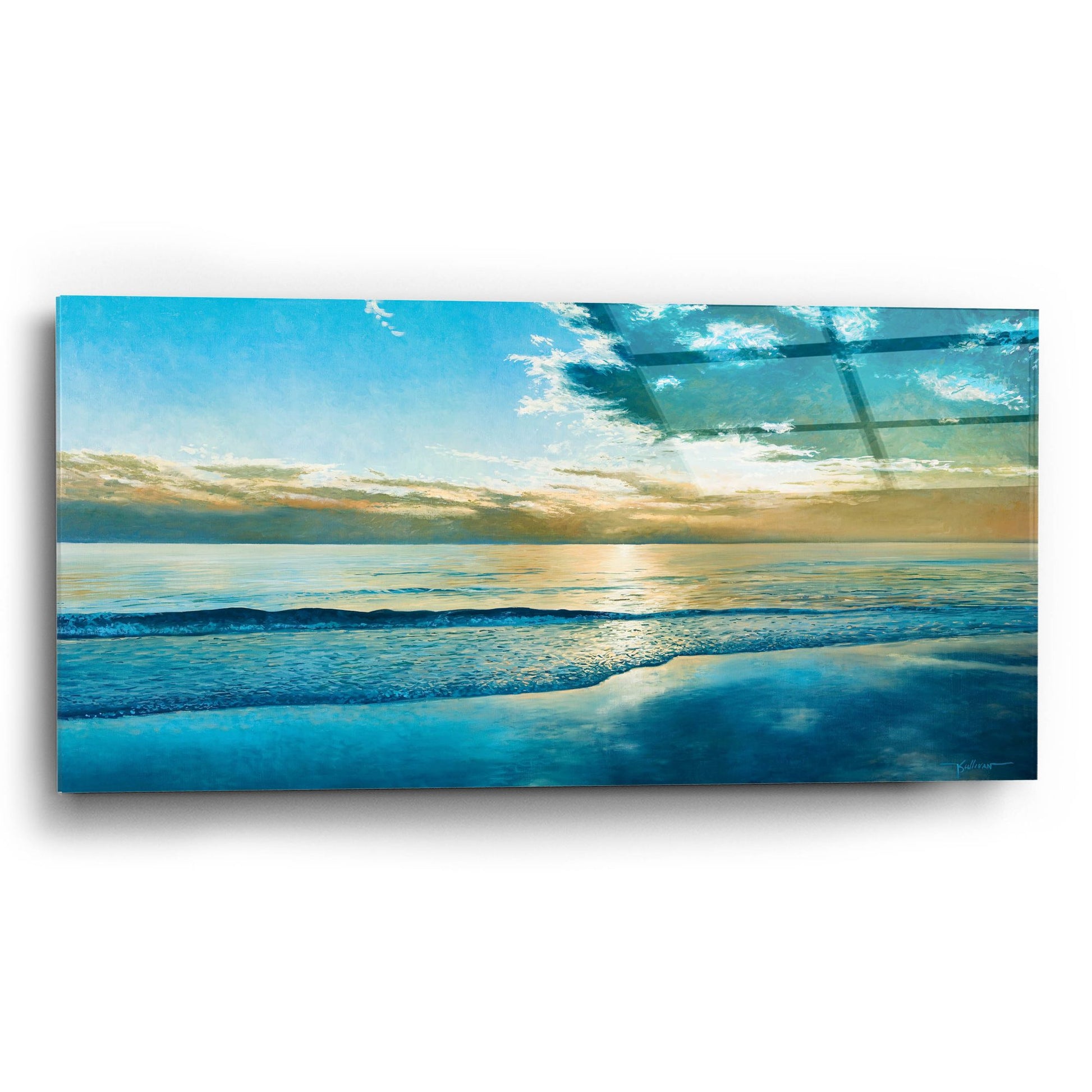 Epic Art ' Amelia Island Dawn' by Kent Sullivan, Acrylic Glass Wall Art,24x12