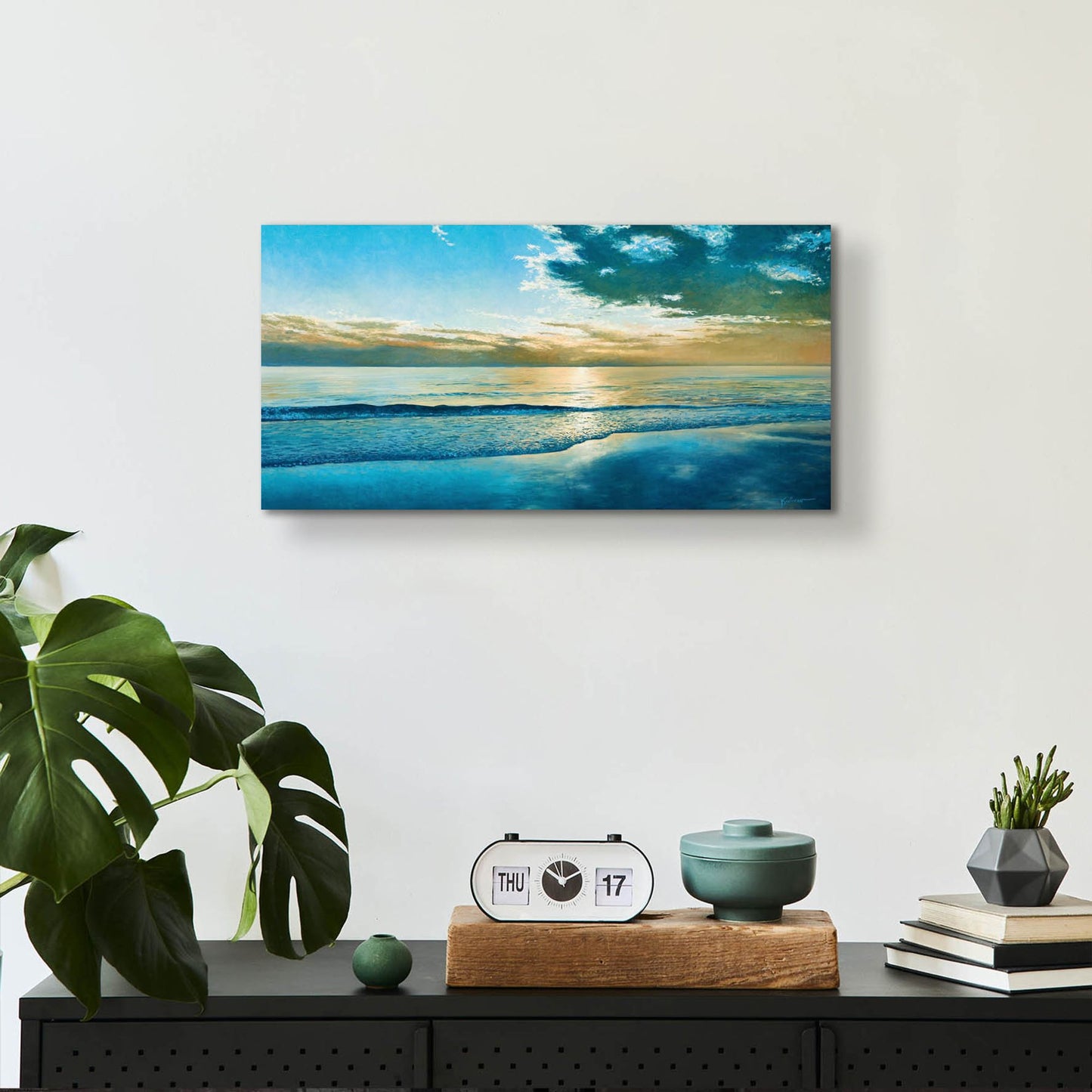 Epic Art ' Amelia Island Dawn' by Kent Sullivan, Acrylic Glass Wall Art,24x12