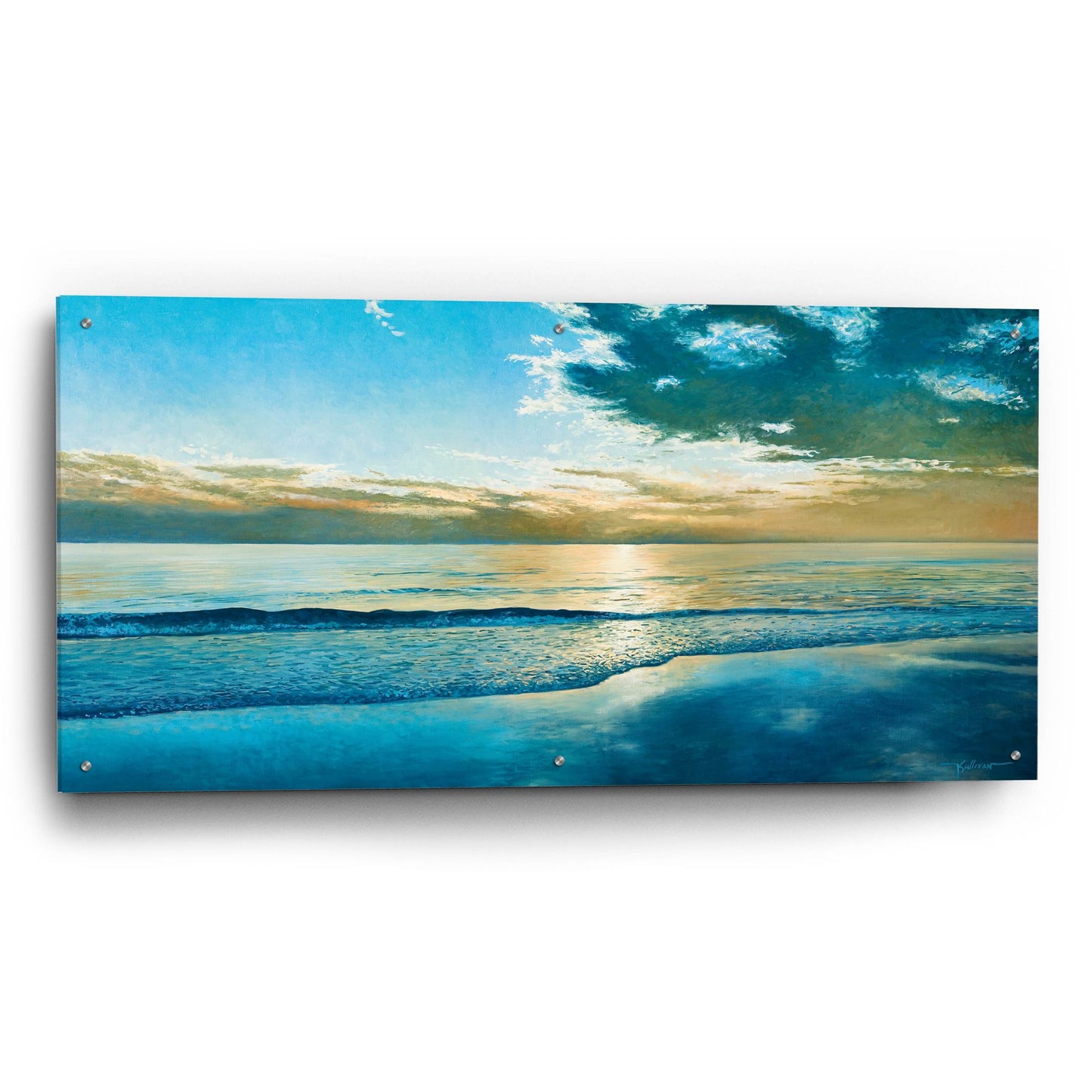 Epic Art ' Amelia Island Dawn' by Kent Sullivan, Acrylic Glass Wall Art,48x24