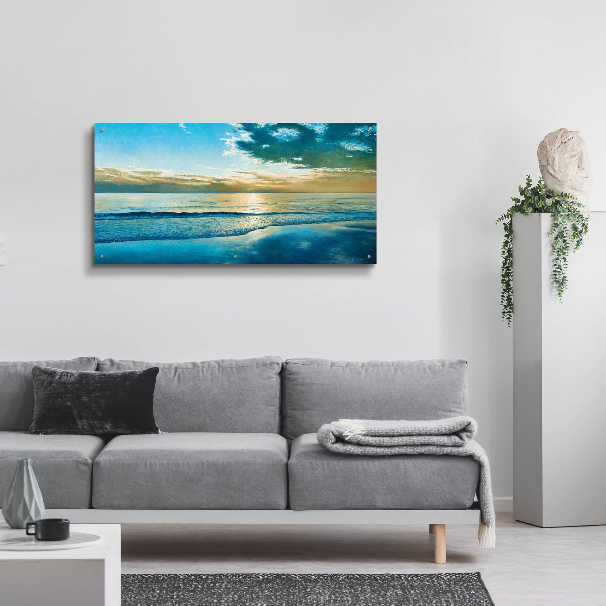 Epic Art ' Amelia Island Dawn' by Kent Sullivan, Acrylic Glass Wall Art,48x24