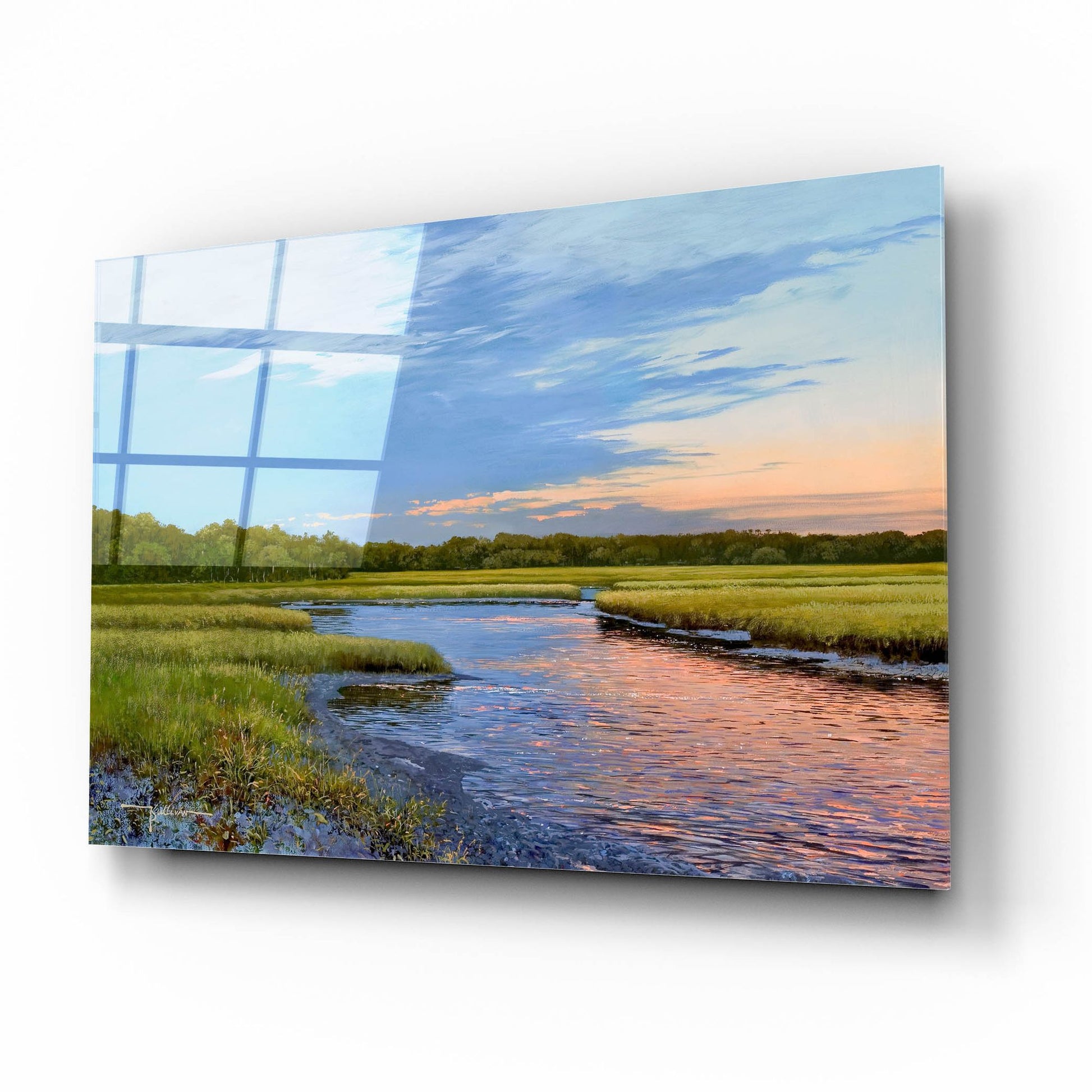 Epic Art ' Evening Downs' by Kent Sullivan, Acrylic Glass Wall Art,16x12