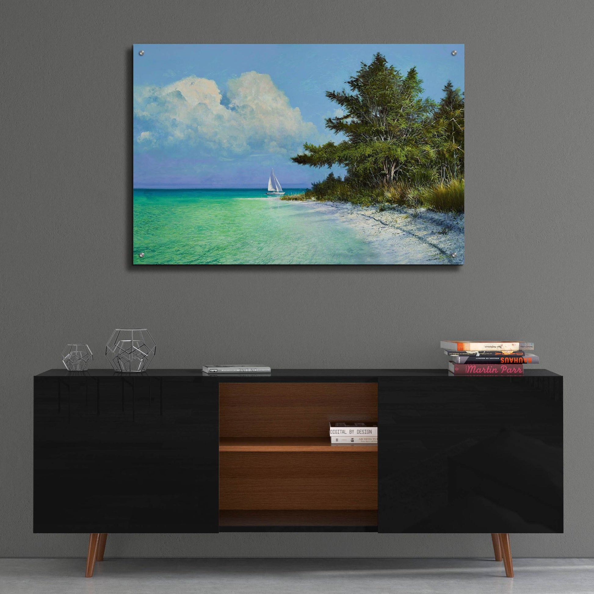 Epic Art ' Cayo Costa Beach' by Kent Sullivan, Acrylic Glass Wall Art,36x24