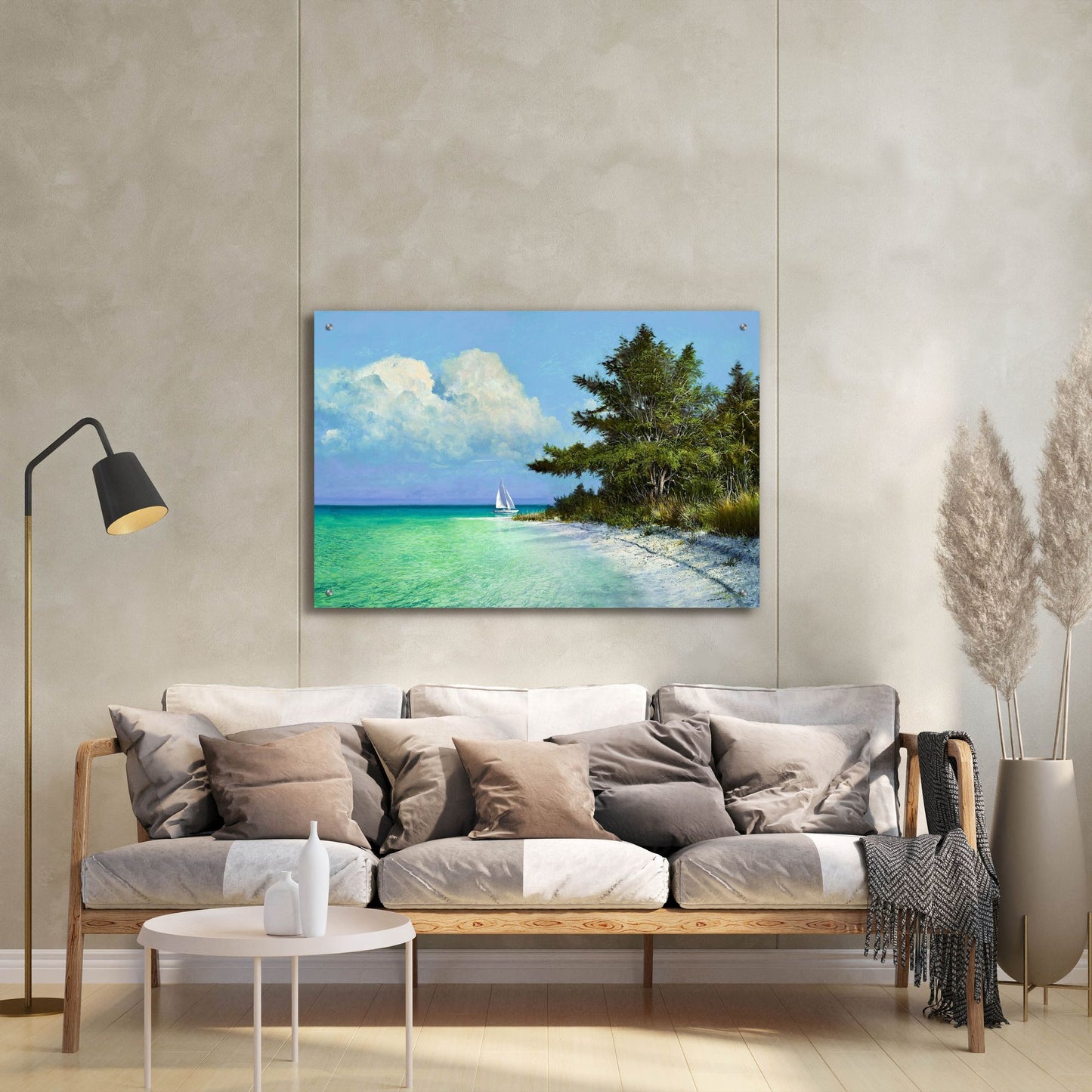 Epic Art ' Cayo Costa Beach' by Kent Sullivan, Acrylic Glass Wall Art,36x24