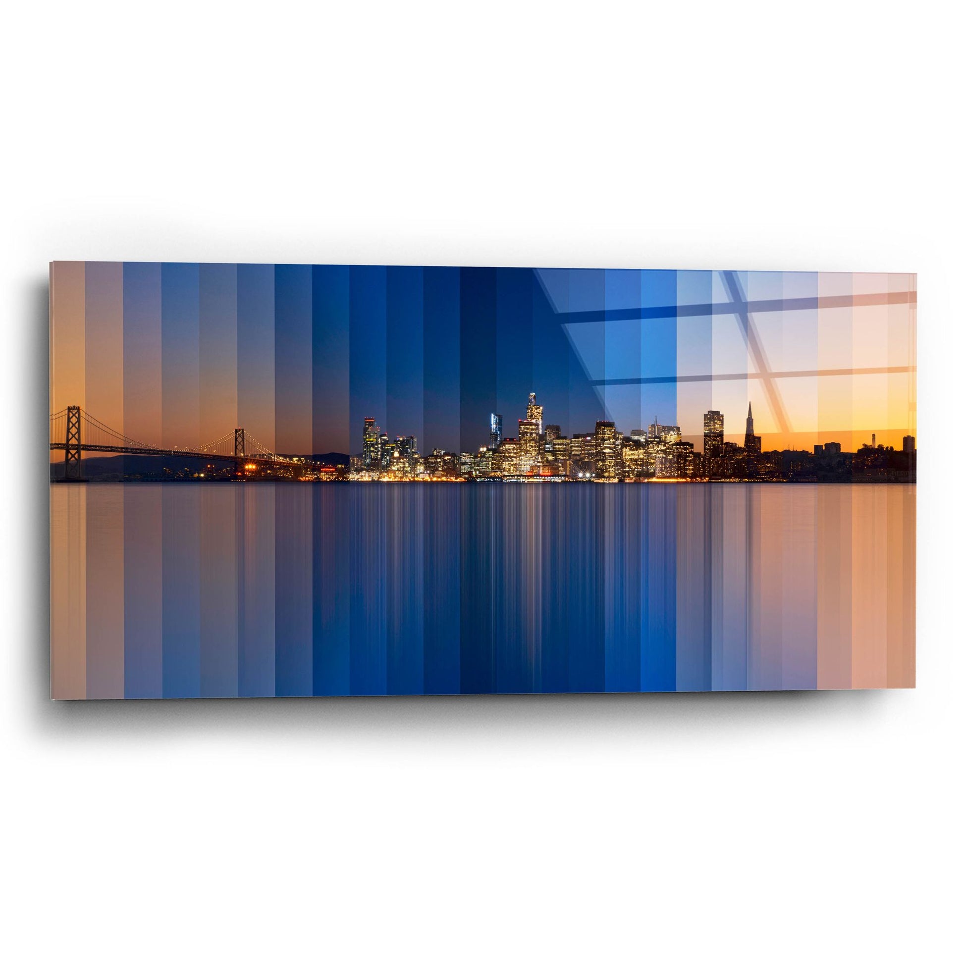 Epic Art ' Chromatic Symphony San Francisco' by Lee Sie, Acrylic Glass Wall Art,24x12