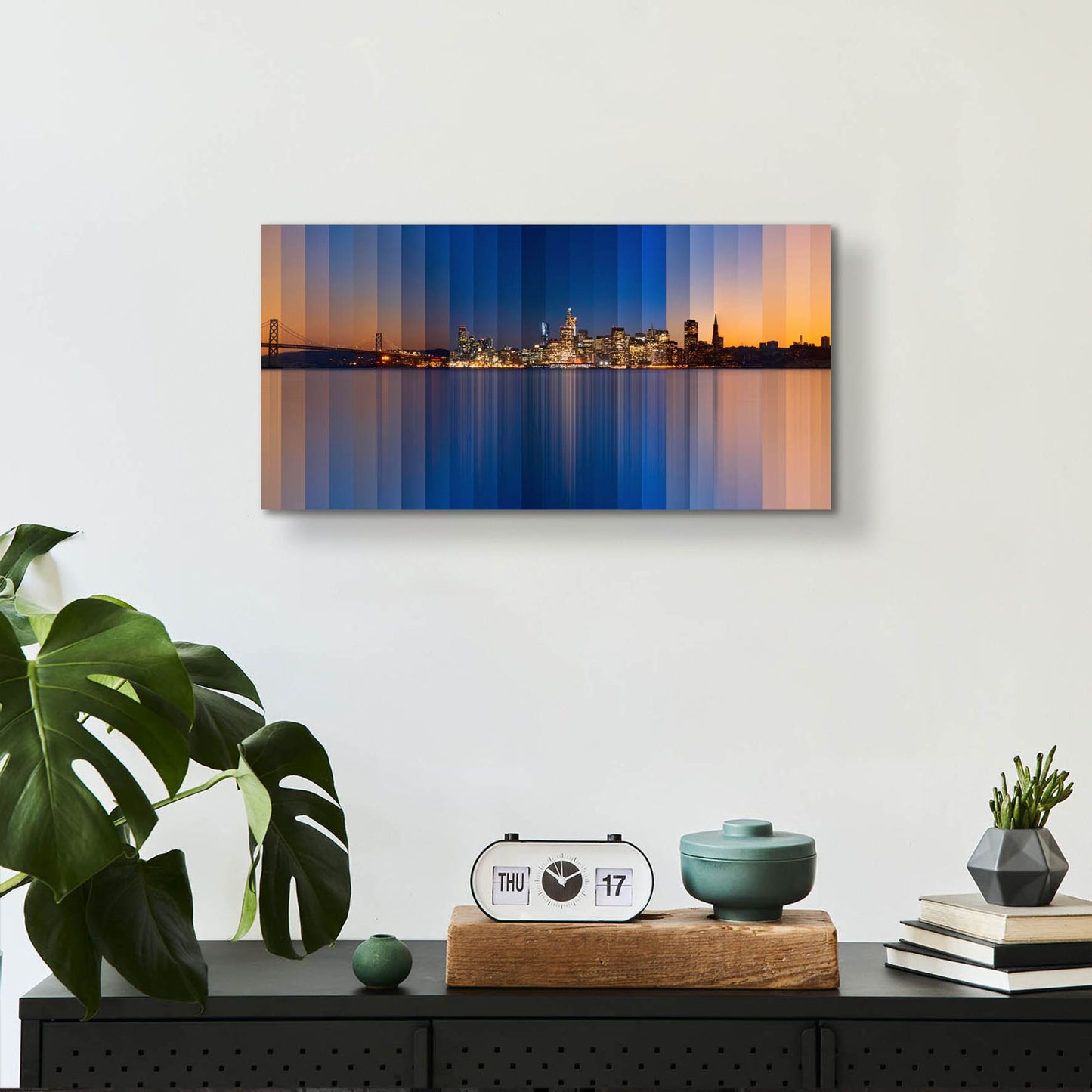 Epic Art ' Chromatic Symphony San Francisco' by Lee Sie, Acrylic Glass Wall Art,24x12