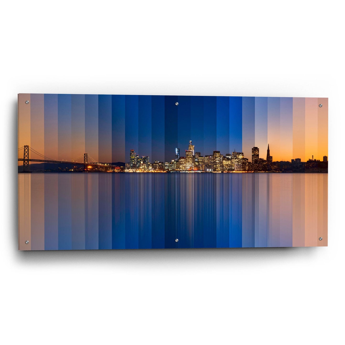 Epic Art ' Chromatic Symphony San Francisco' by Lee Sie, Acrylic Glass Wall Art,48x24