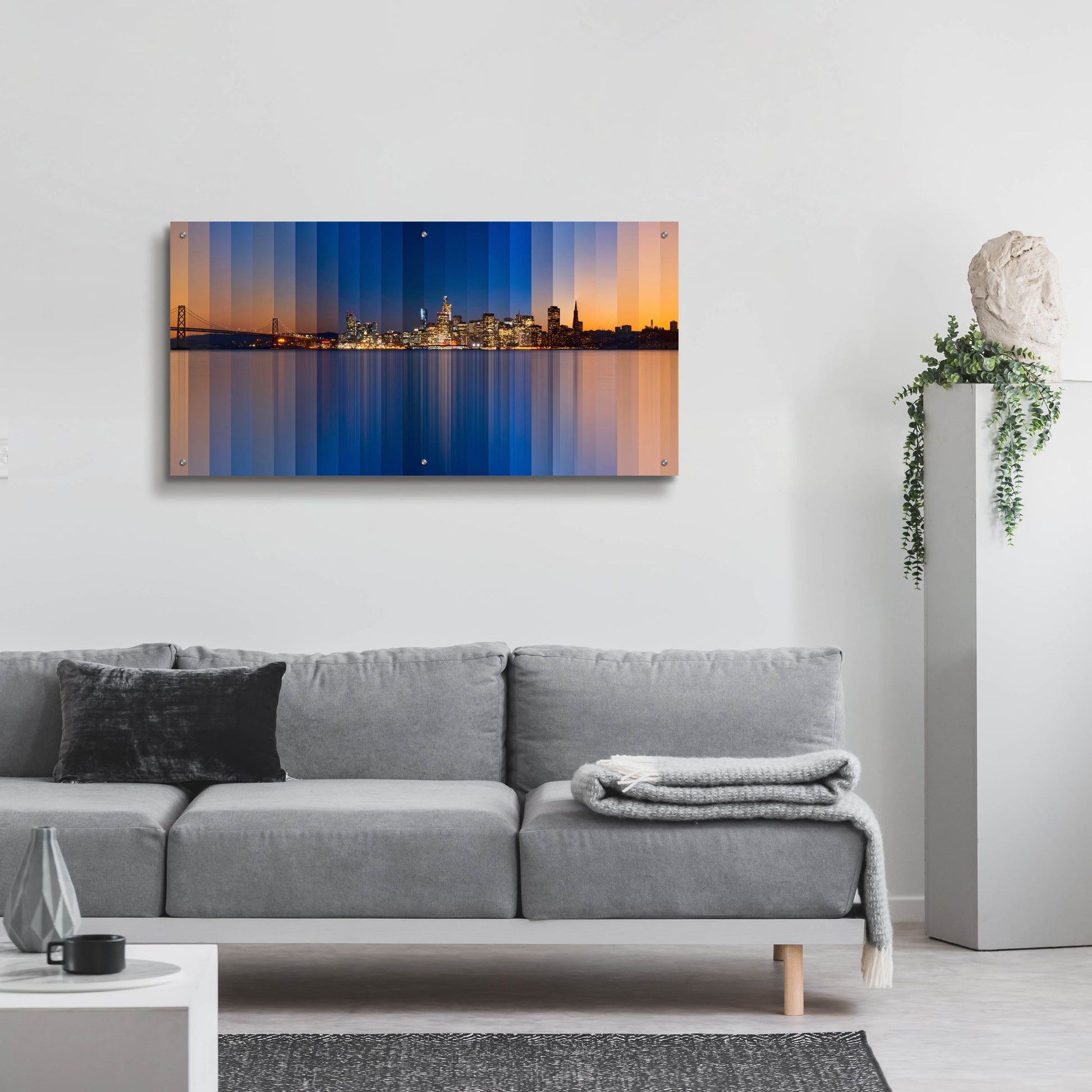 Epic Art ' Chromatic Symphony San Francisco' by Lee Sie, Acrylic Glass Wall Art,48x24