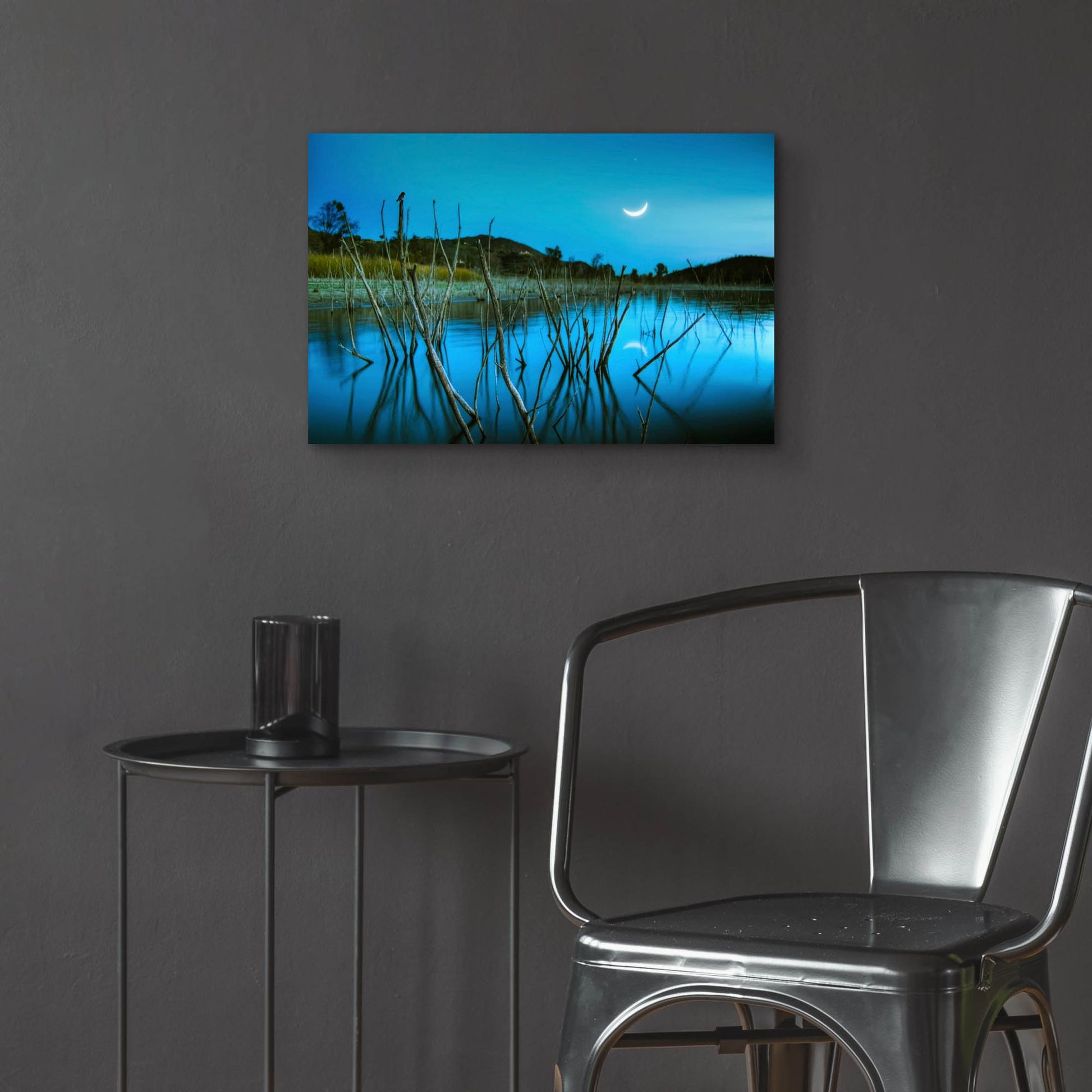 Epic Art ' The Blue Lake' by Lee Sie, Acrylic Glass Wall Art,24x16