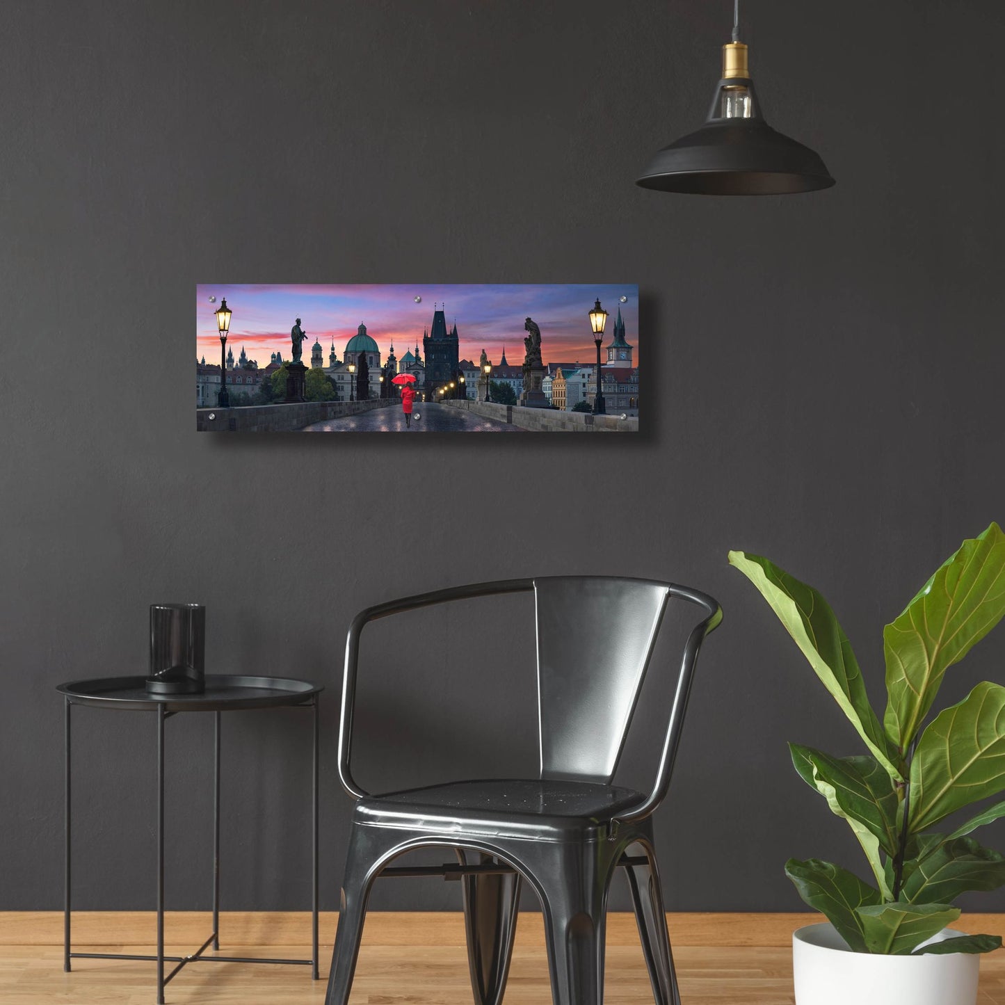 Epic Art ' Dawn at Charles Bridge' by Lee Sie, Acrylic Glass Wall Art,36x12