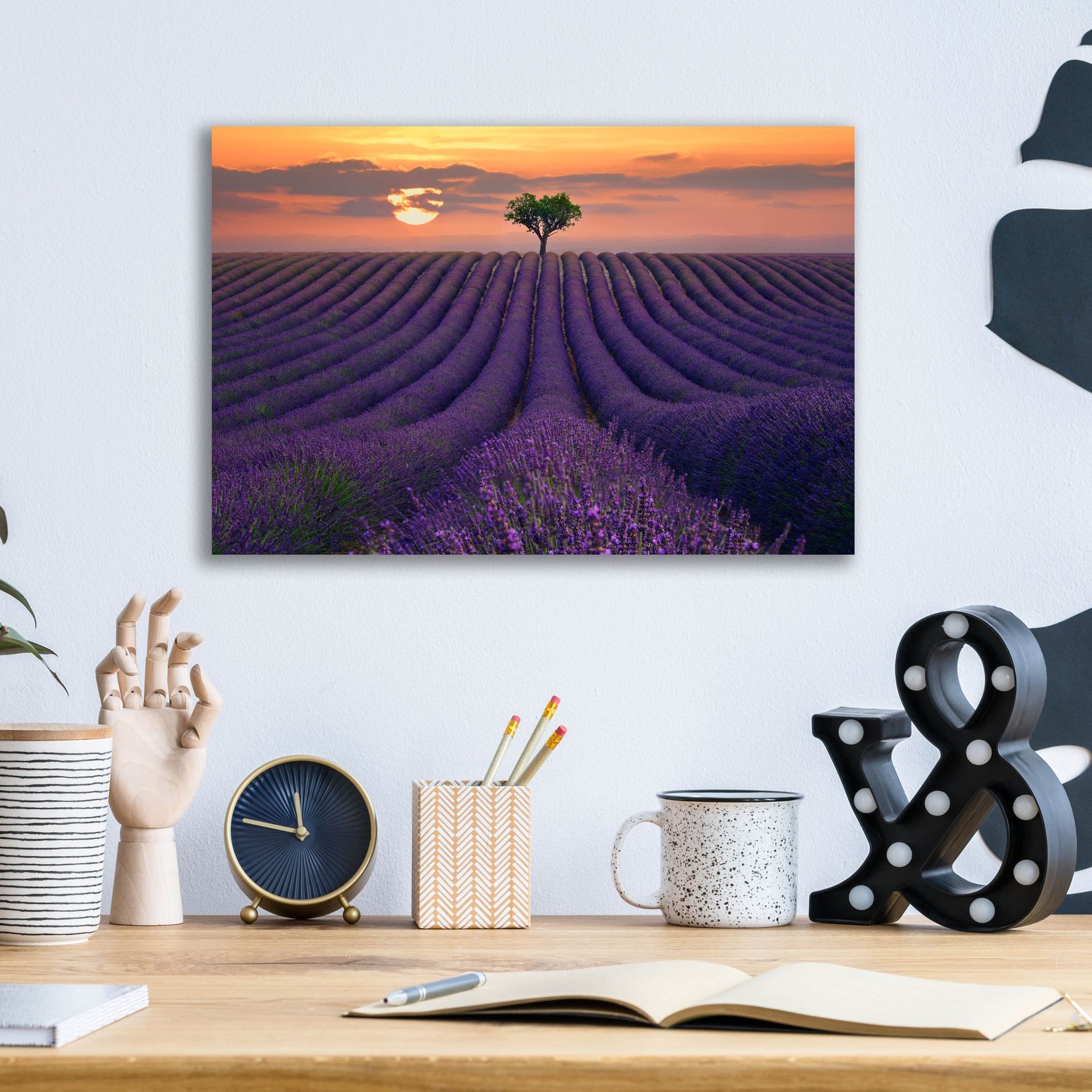 Epic Art ' For the Love of Lavender' by Lee Sie, Acrylic Glass Wall Art,16x12